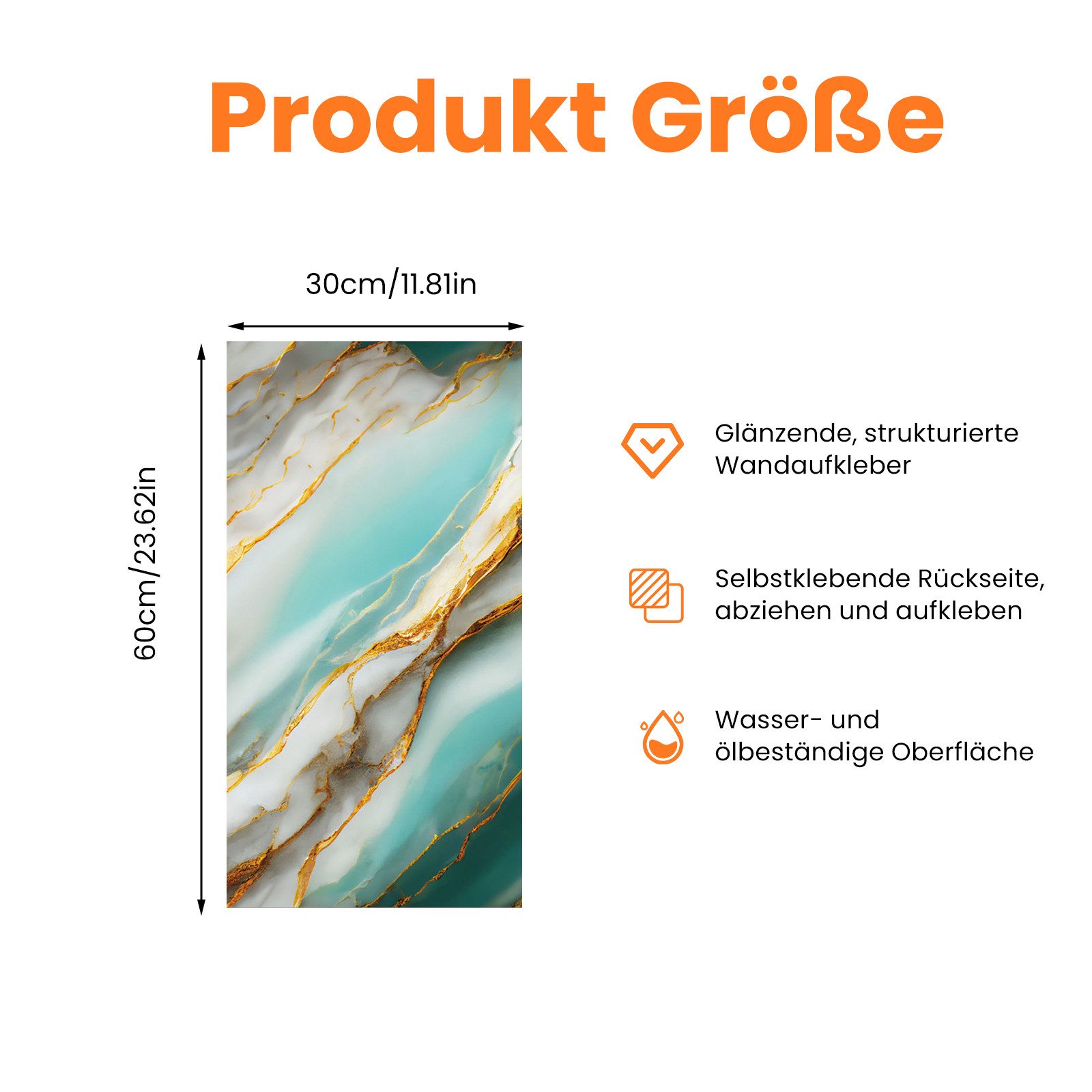 TWSOUL Wandsticker mitation Fliesen Wandaufkleber,30*60cm,10pcs, Wasserdich günstig online kaufen
