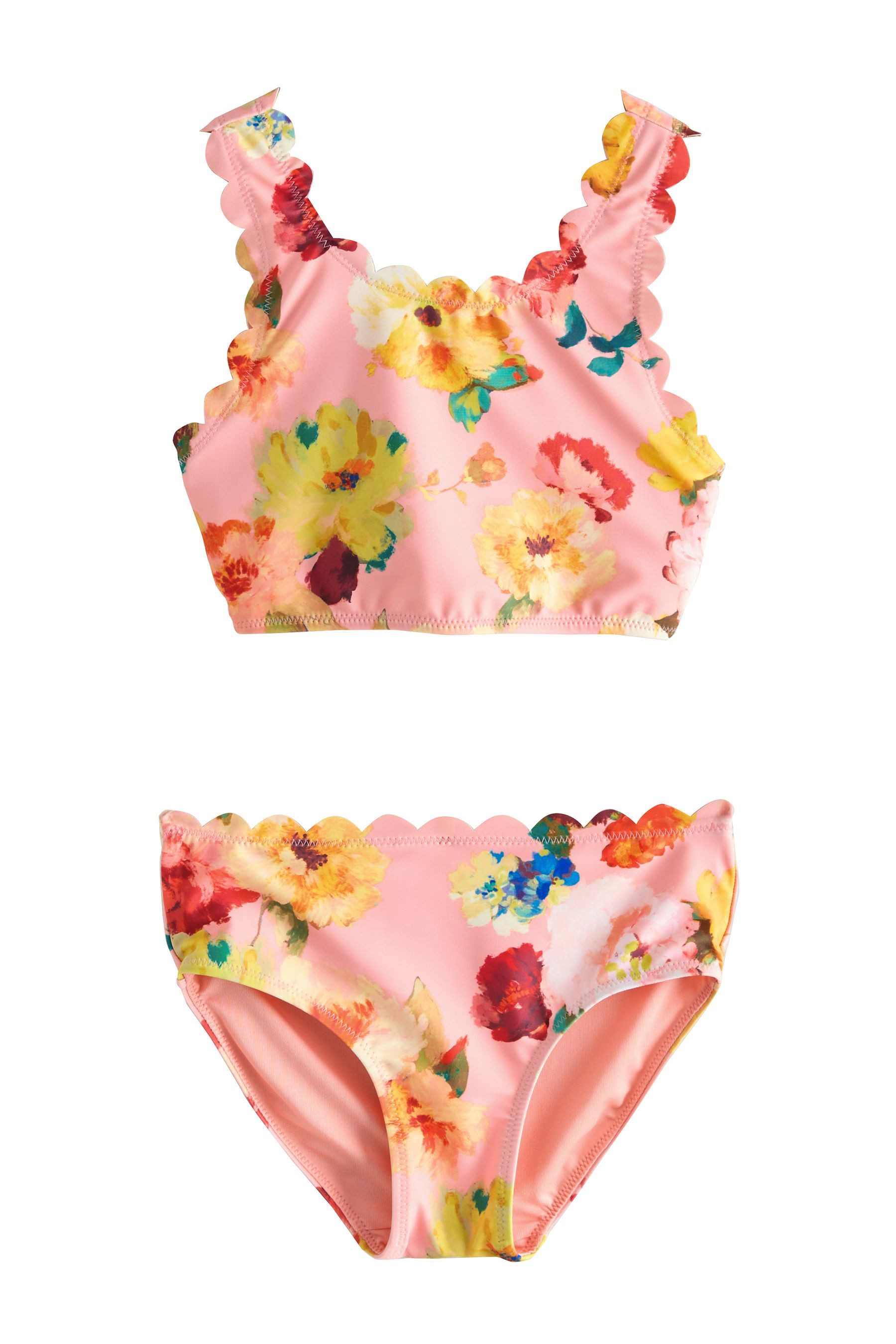 Next Bustier-Bikini Geblümter Bikini mit Bogenkante günstig online kaufen