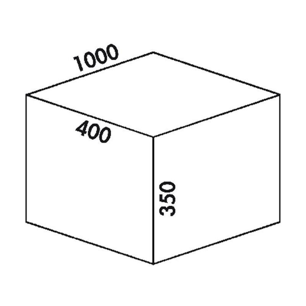 Naber Mülleimer Cox® Box 350 S/1000-4, hellgrau