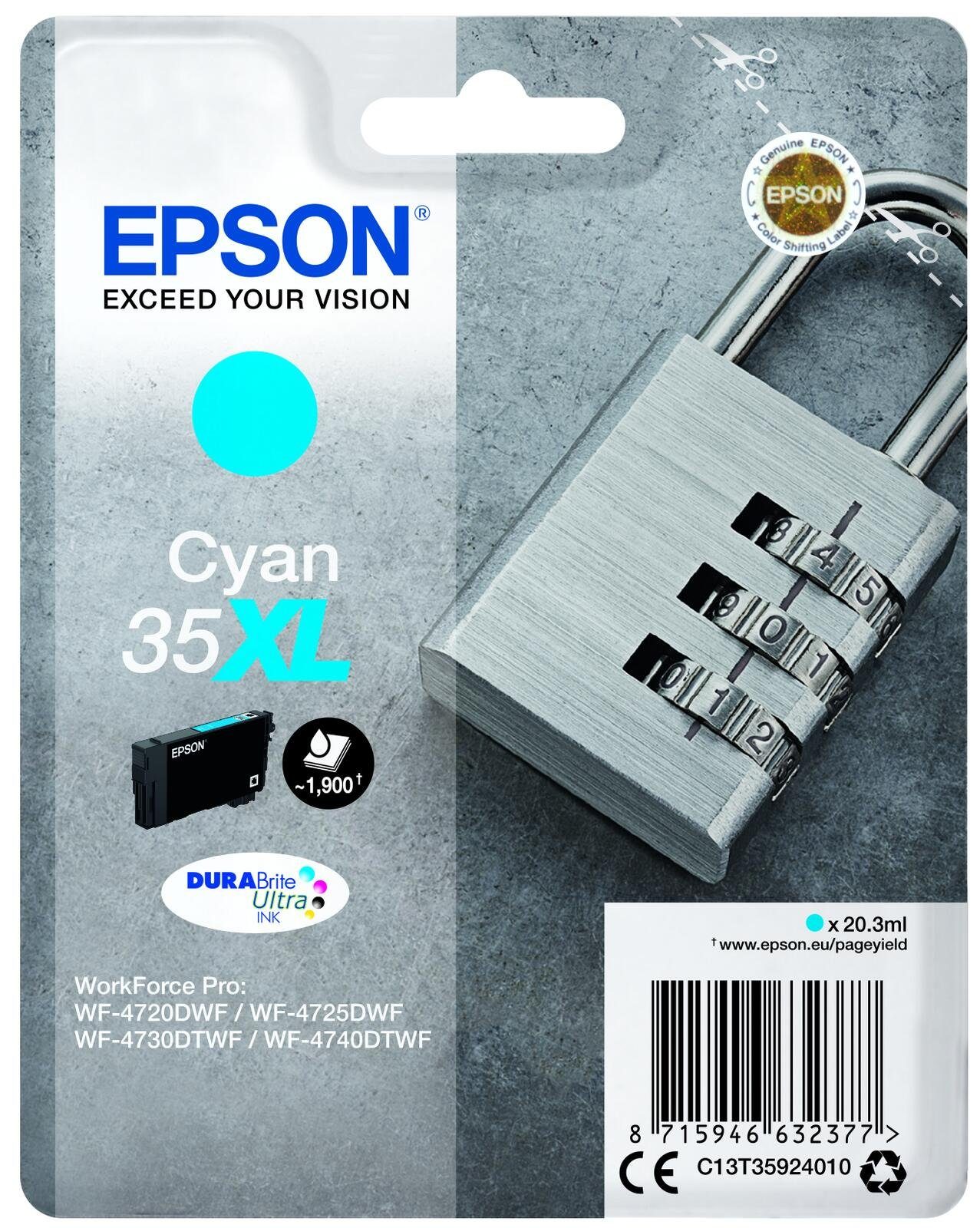 Epson Epson 35XL Schloss Druckerpatrone cyan Tintenpatrone