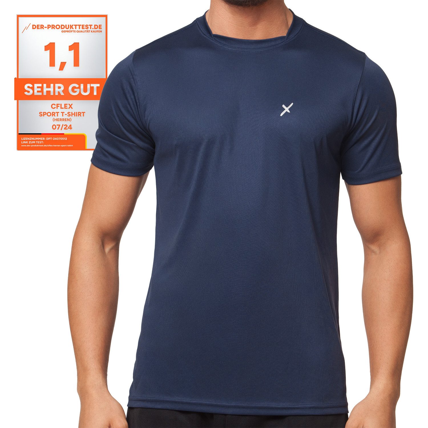 CFLEX Trainingsshirt Herren Sport Shirt Fitness T-Shirt Sportswear Collecti günstig online kaufen