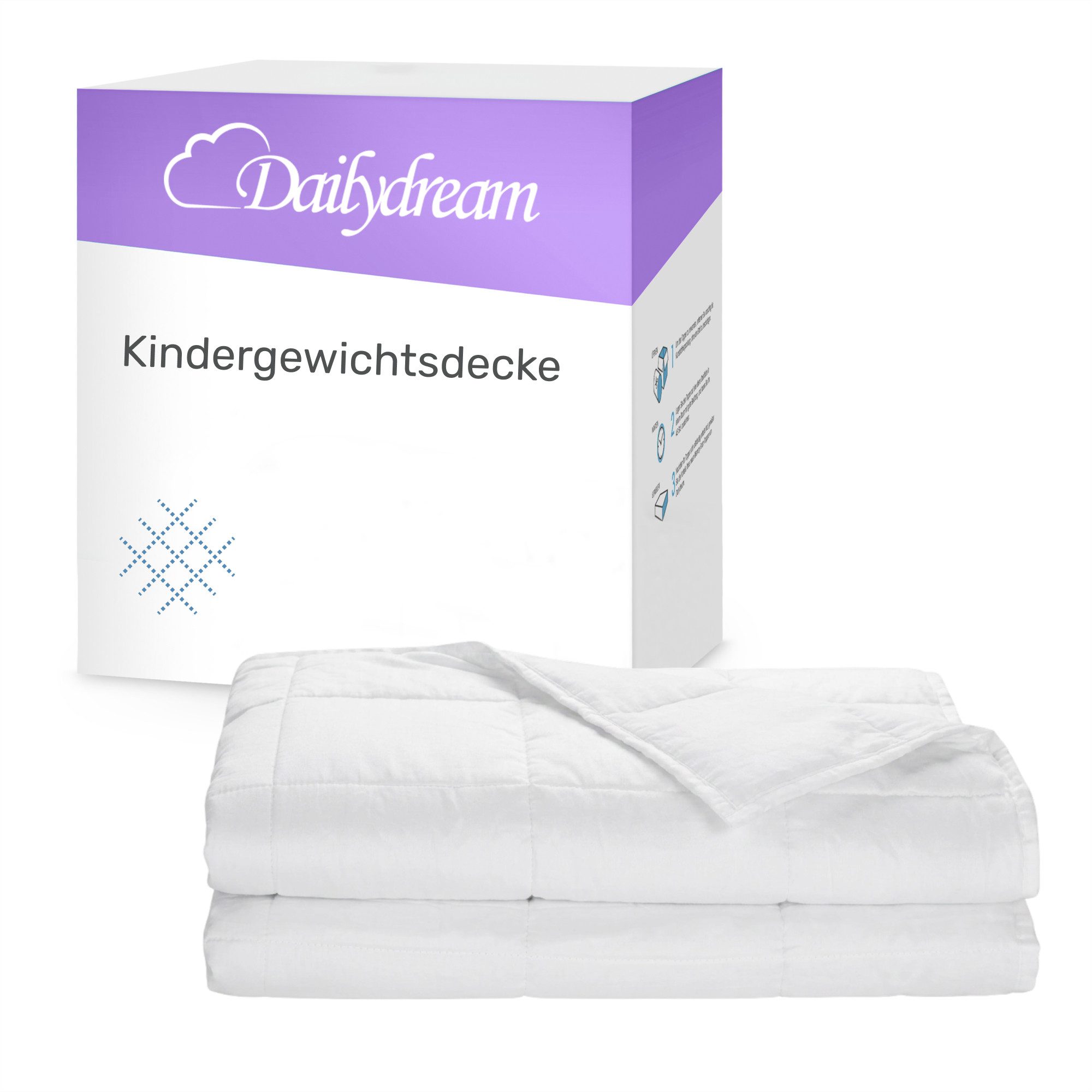 Dailydream Gewichtsdecke für Kinder, beschwerte Decke, Baumwolle oder Fleece, Füllung: Glasperlen, Gleichmäßige Gewichtsverteilung, doppelte Nähte, Handwäsche möglich