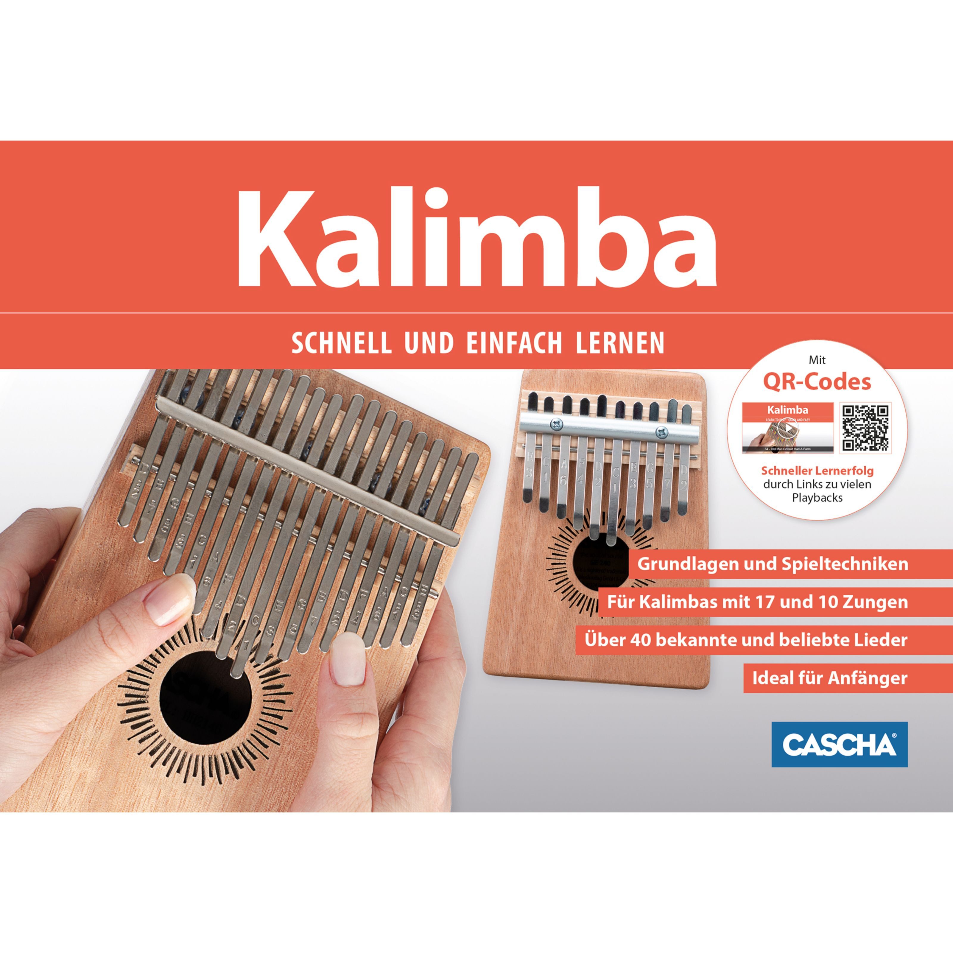 FAME Kalimba,Kalimba Set Anfänger Ritual Percussion-Set 88 Seiten Lehrbuch DIN A5 Querformat, Percussion, Kalimbas, Kalimba Set, Anfänger Percussion Set, Lehrbuch Kalimba