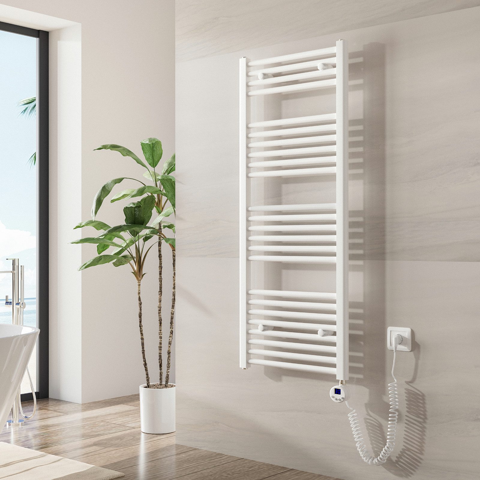 MEYKOERS Elektrischer Badheizkörper Elektro Handtuchwärmer Mit Thermostat W günstig online kaufen