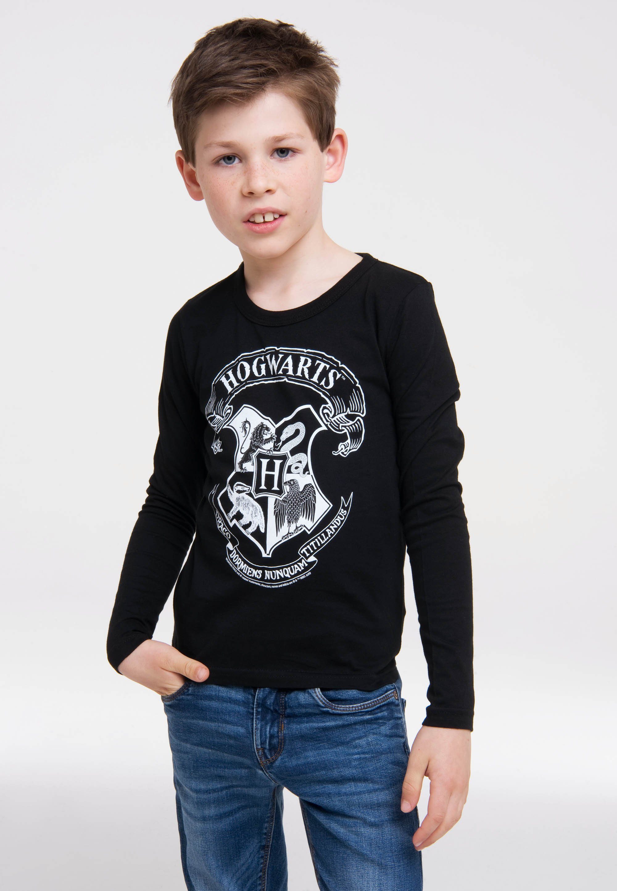 LOGOSHIRT Langarmshirt Harry Potter Hogwarts Print