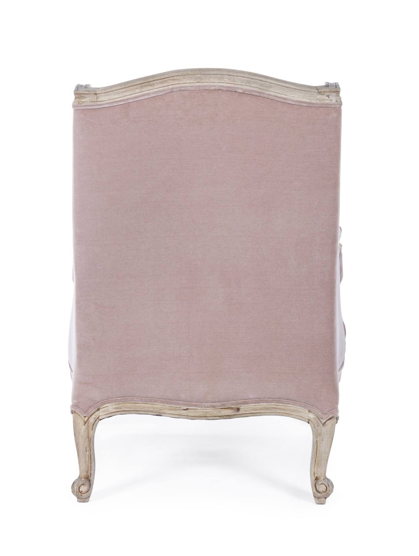 Feeling4Home Sessel Lorelie in Samt-Optik, Rosa