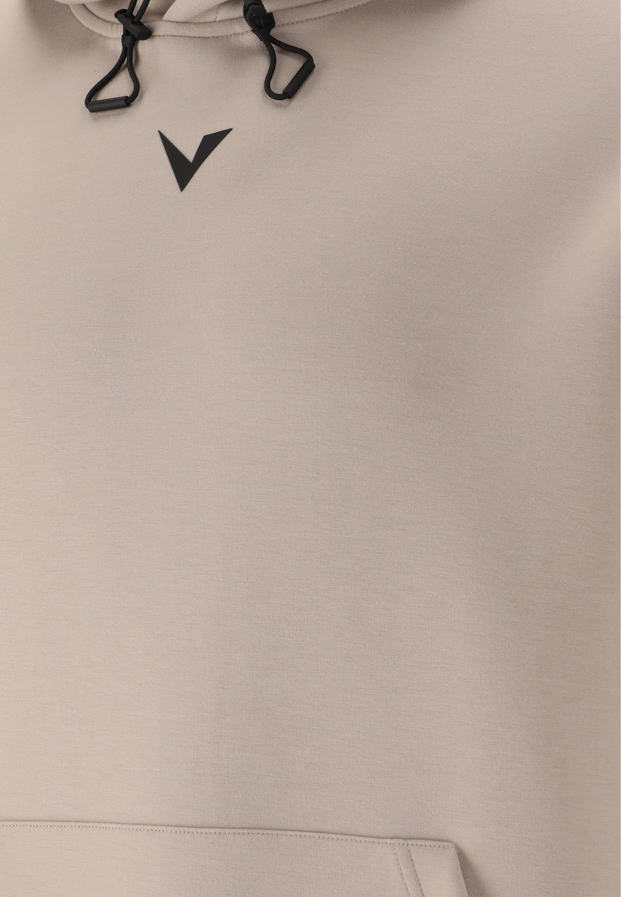 Sweatshirt Virtus Taro mit einstellbarer grau kuscheliger, Kapuze