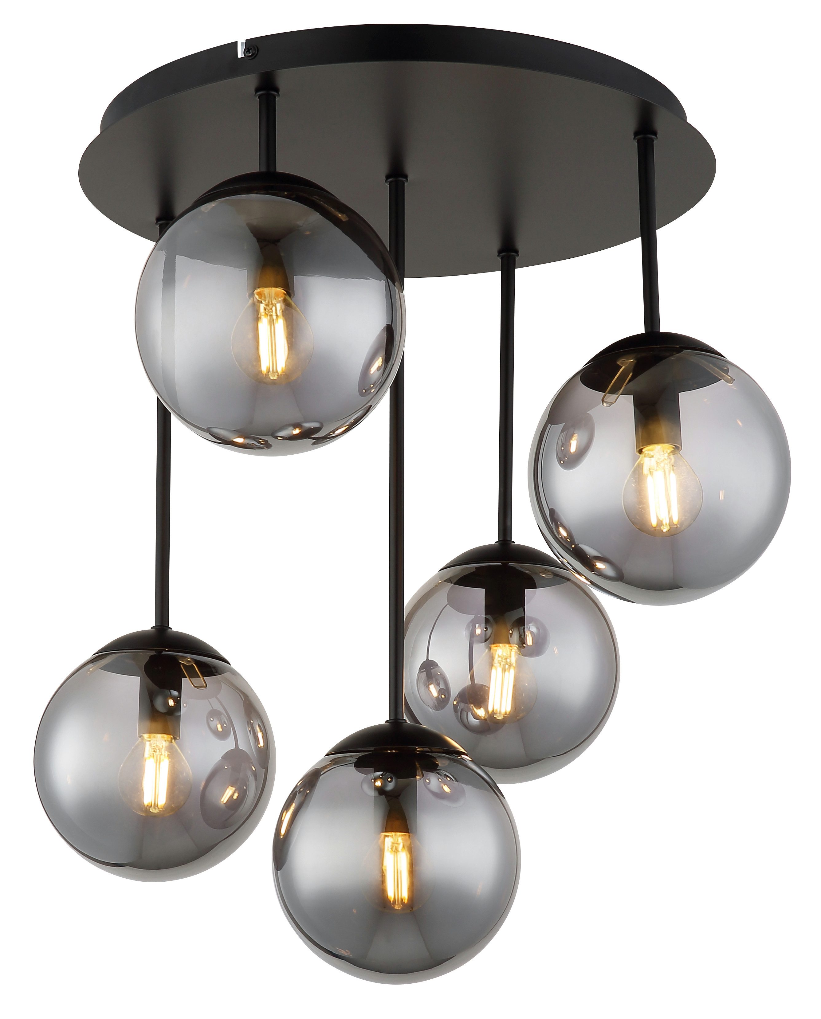 GLOBO LIGHTING Deckenleuchte HARMON, ohne Leuchtmittel, Deckenleuchte mit Glaskugeln, modern, stilvoll & edel