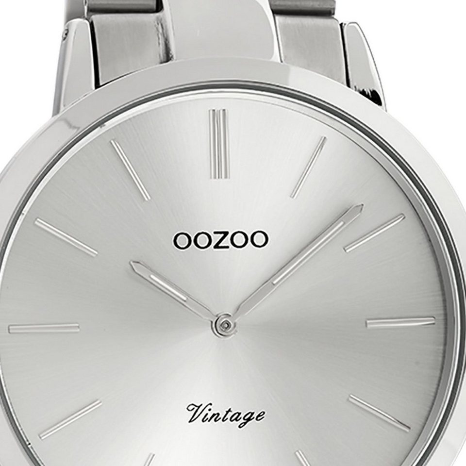 OOZOO Quarzuhr Oozoo Damen Armbanduhr Timepieces Analog, Damenuhr rund,  groß (ca. 42mm) Metallarmband, Fashion-Style, Japanisches Laufwerk