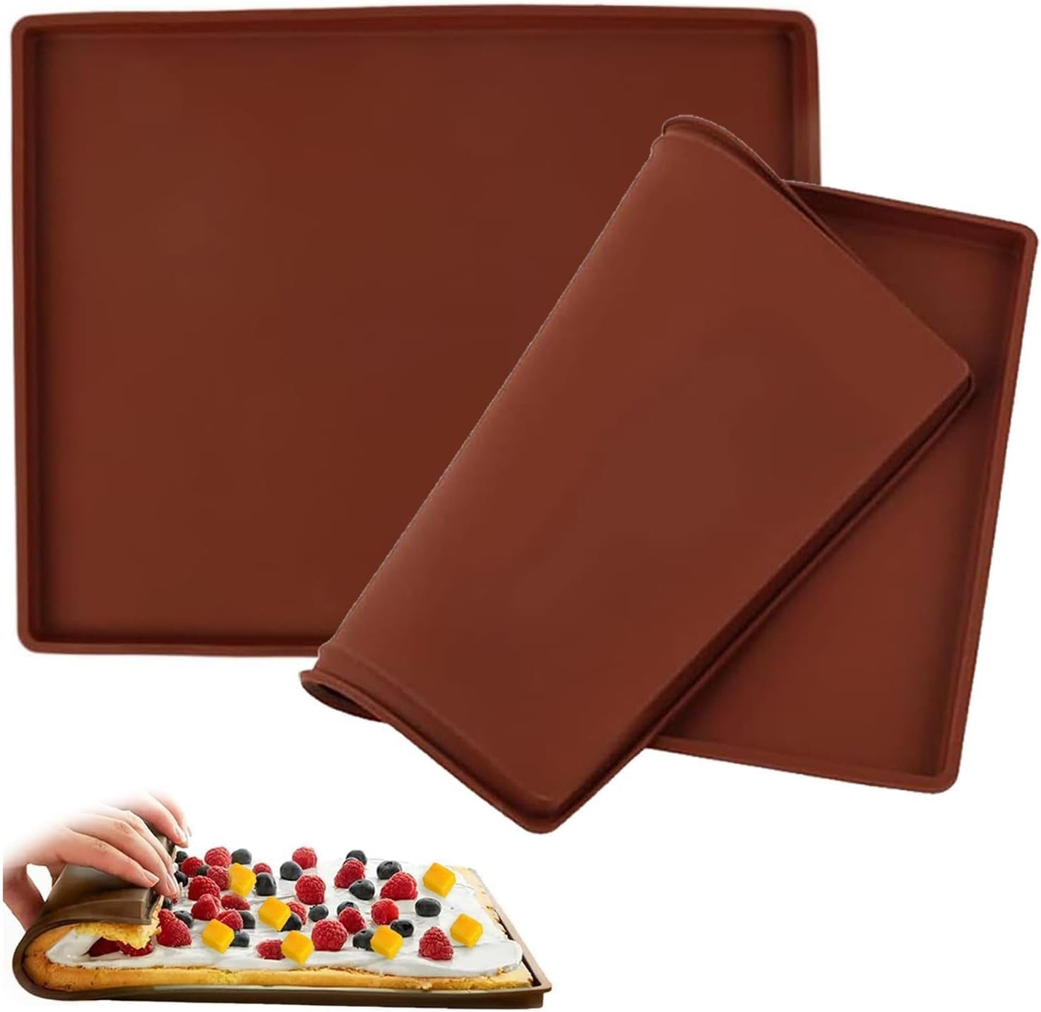 FELIXLEO Backmatte Silikon Backmatte 30x40cm mit Rand & Schaber für Dörrautomaten, (1-tlg)