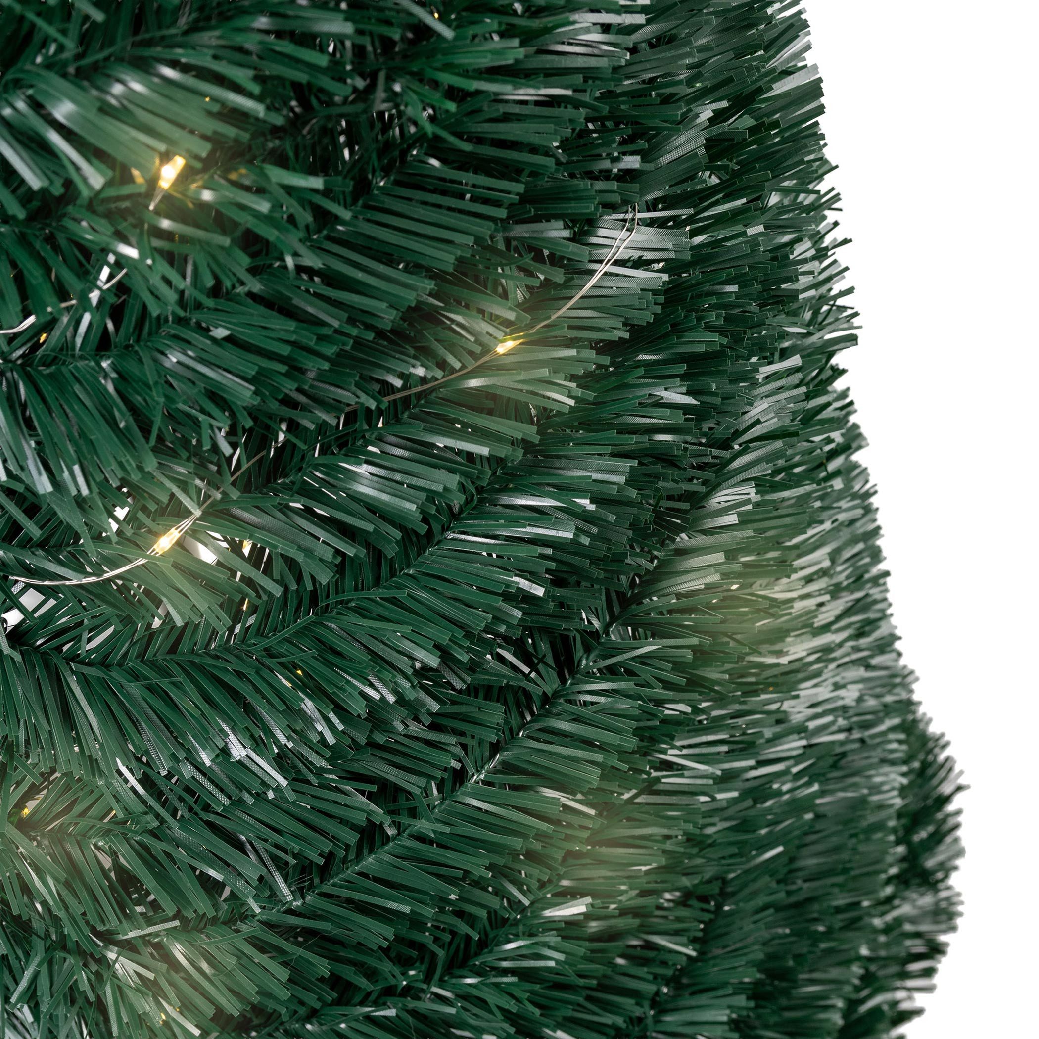 Spetebo Künstlicher Weihnachtsbaum Spiral Weihnachtsbaum 150 cm mit 120 LED - grün, Kunst Tannenbaum mit Stern Spitze für Außen und Innen – Bild 5 von 5