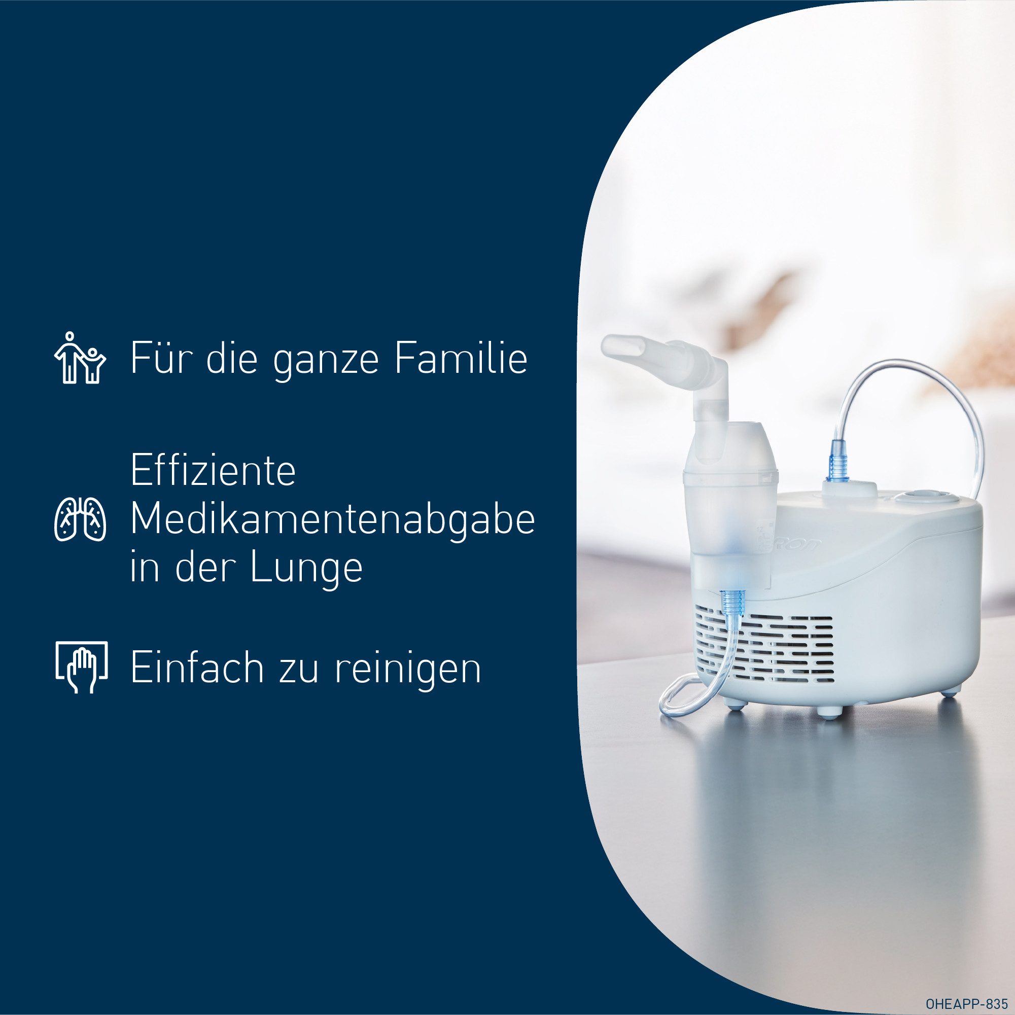 Omron Inhalationsgerät X101 Easy zur effektiven Behandlung von Atemwegserkrankungen, 9-tlg., für Erwachsene & Kinder, zur Behandlung der unteren & oberen Atemwe – Bild 5 von 5