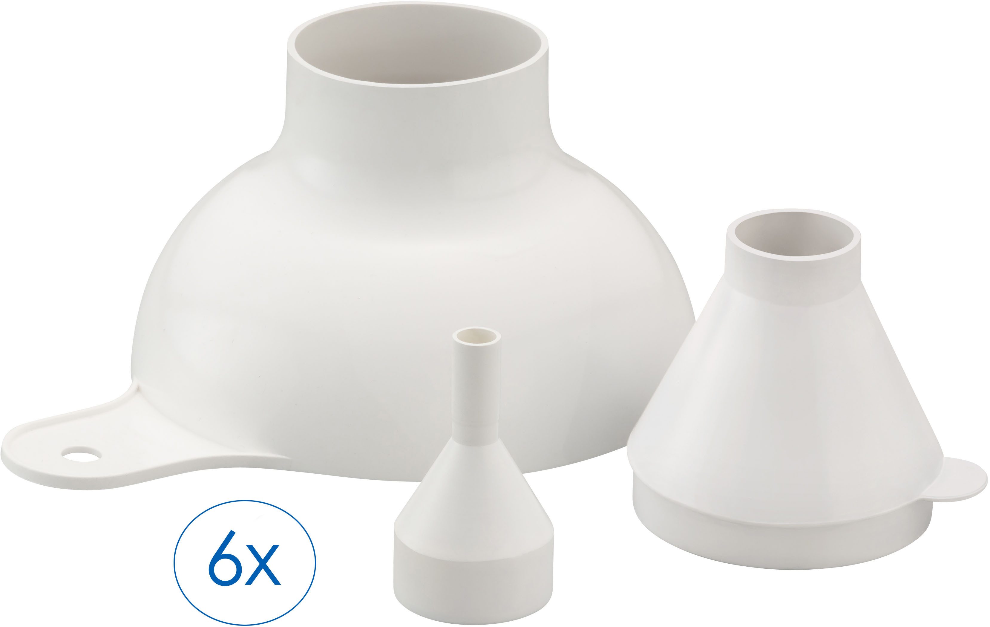 Ruco Trichter 6- teiliges Set in 3 Größen, (6-tlg), Trichter, Pulvertrichter, Trichter-Set, Made in Germany
