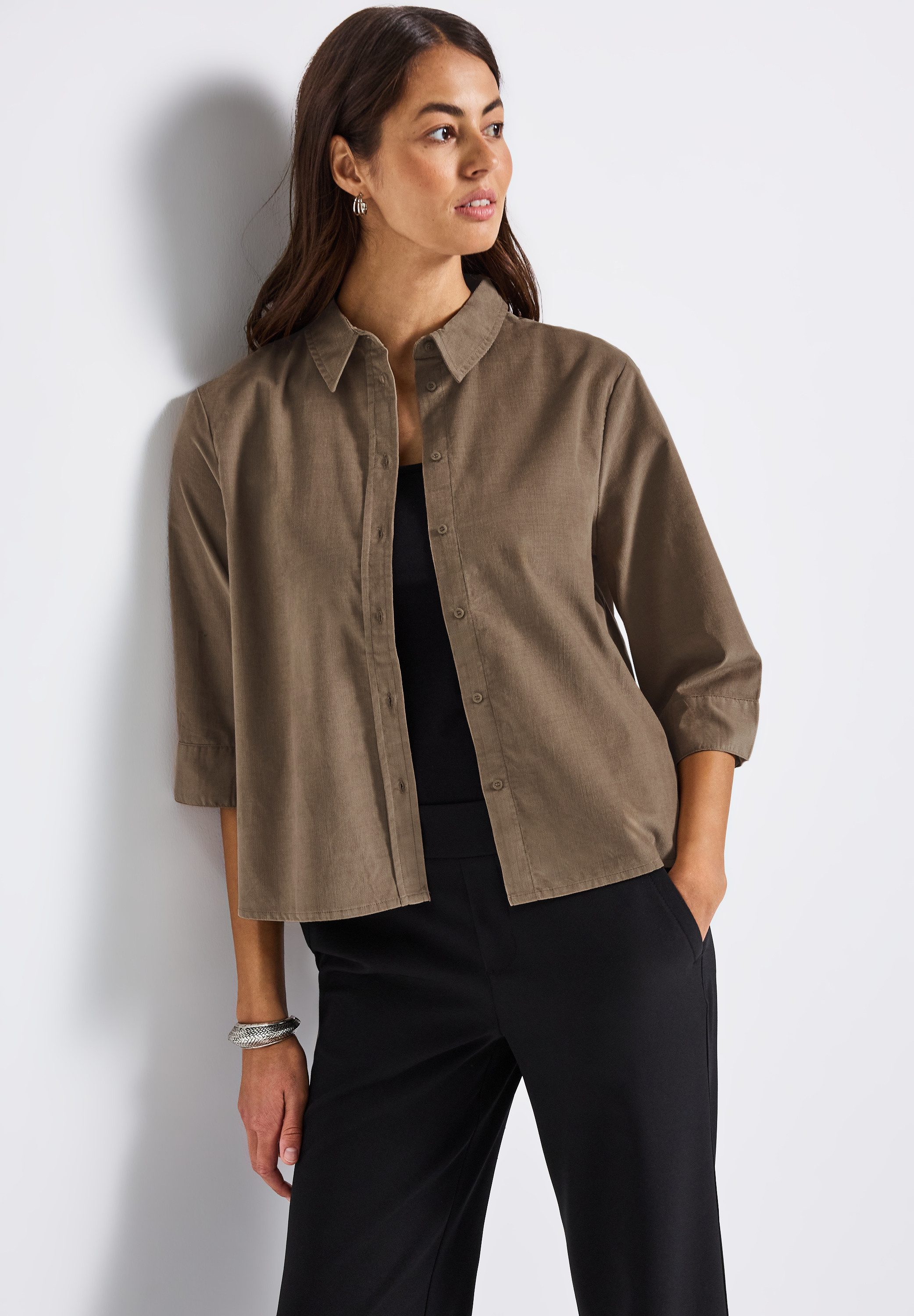 STREET ONE Hemdbluse in Cord Qualität günstig online kaufen