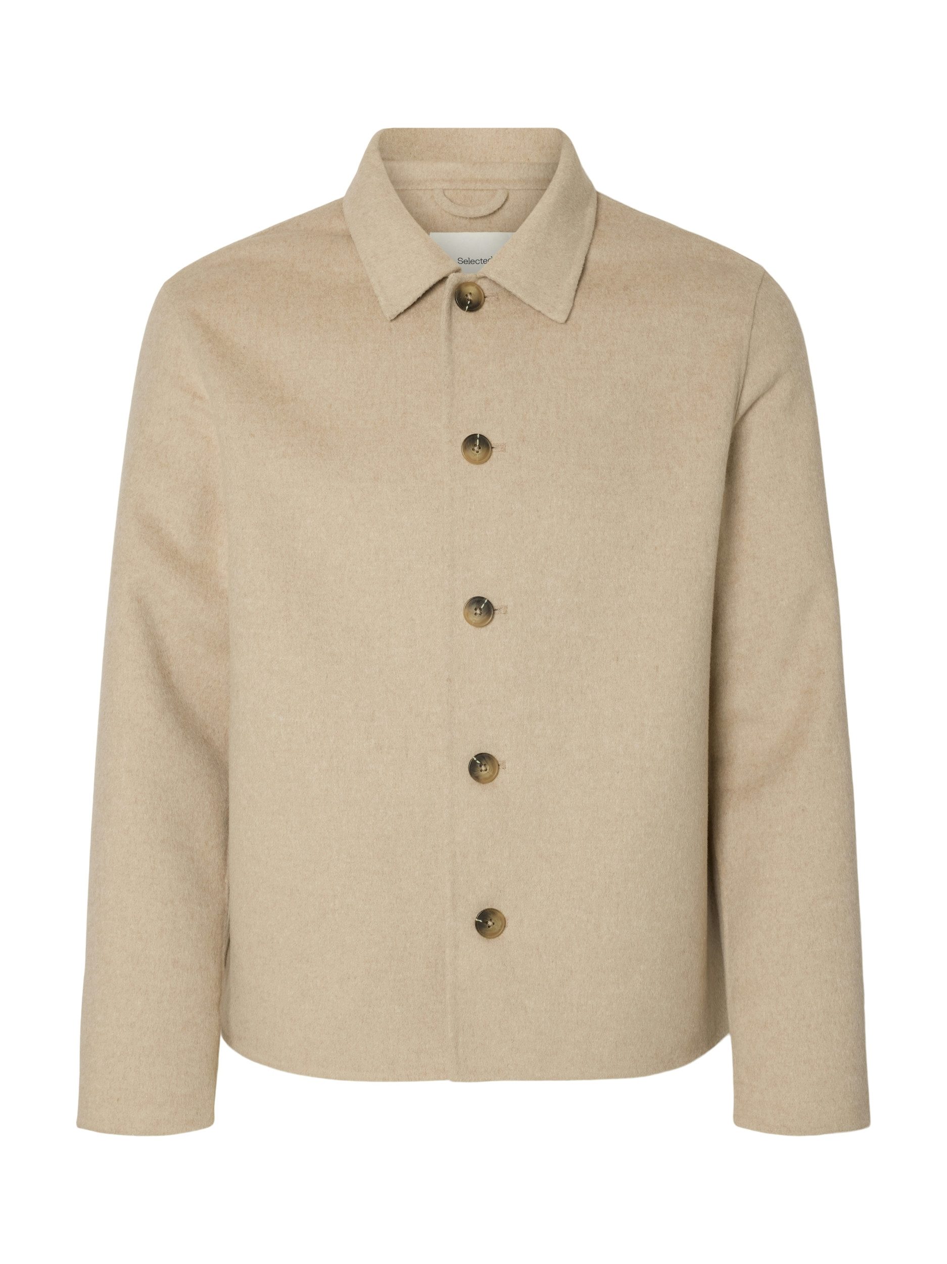 SELECTED HOMME Outdoorjacke SLHOLIVER HANDMADE WOOL BLEND JKT