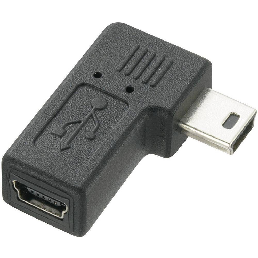 USB 2 Adapter Mini-B-Stecker/Mini-B-Buchse, 90° USB-Adapter
