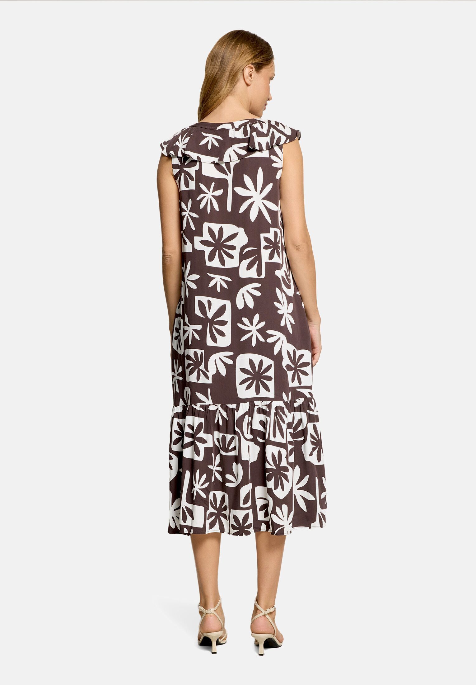 Cartoon Druckkleid Damen mit Flügelärmeln