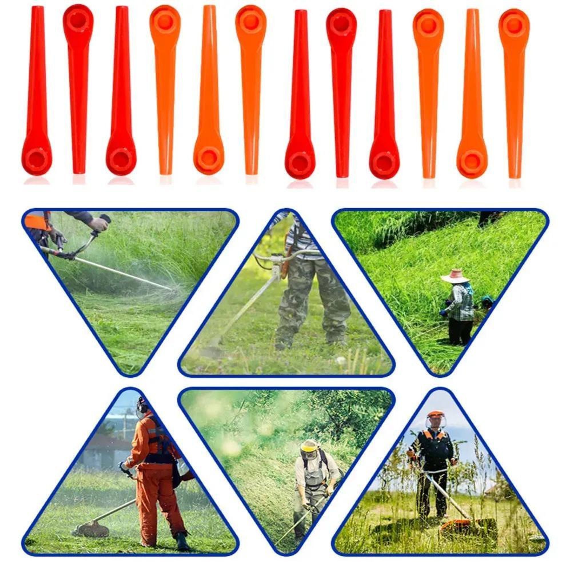FELIXLEO Rasenmähermesser 800er Kunststoffmesser Ersatzmesser für Gardena Rasentrimmer