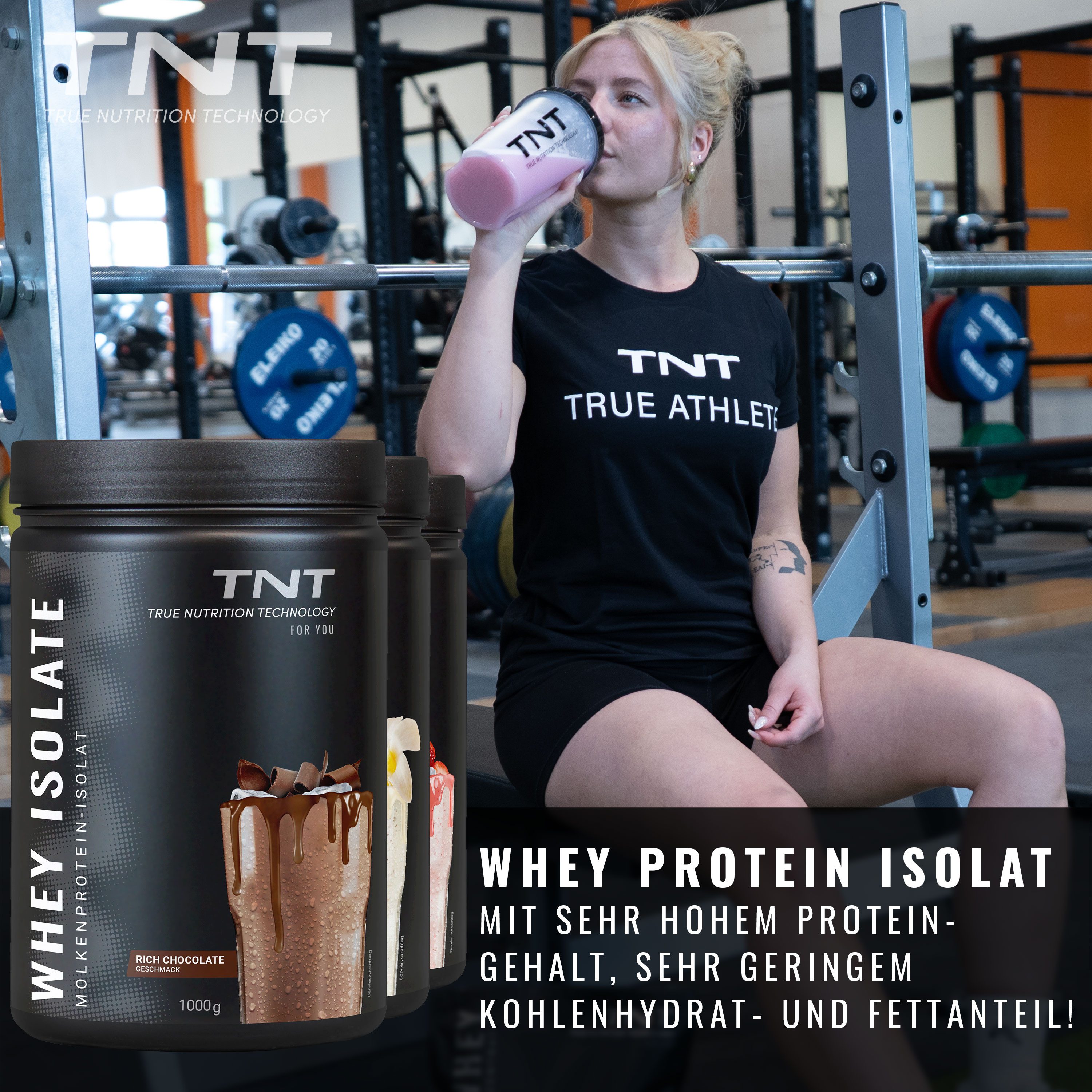 TNT (True Nutrition Technology) Whey Isolate - High-Protein-Drink mit wenig Kohlenhydraten und Fett Pulver