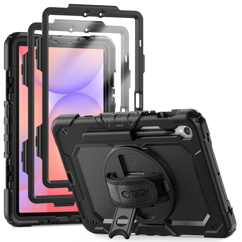 TECH PROTECT Tablet-Hülle Schutzhülle Outdoorhülle Tablettasche 10,9 Zoll, 360° Rundumschutz, Displayschutz, Ständer, Gurt