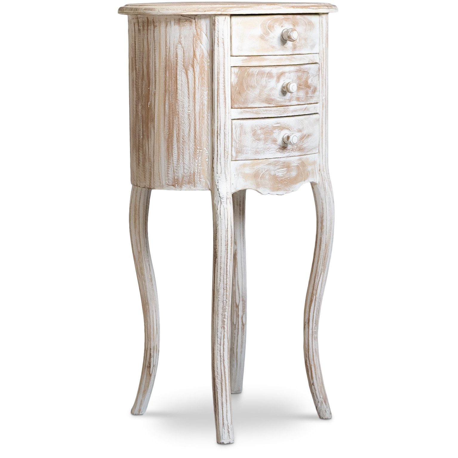 livasia Nachttisch livasia Bali, eleganter Nachttisch mit Schubladen, Teakholz 31x41x70cm