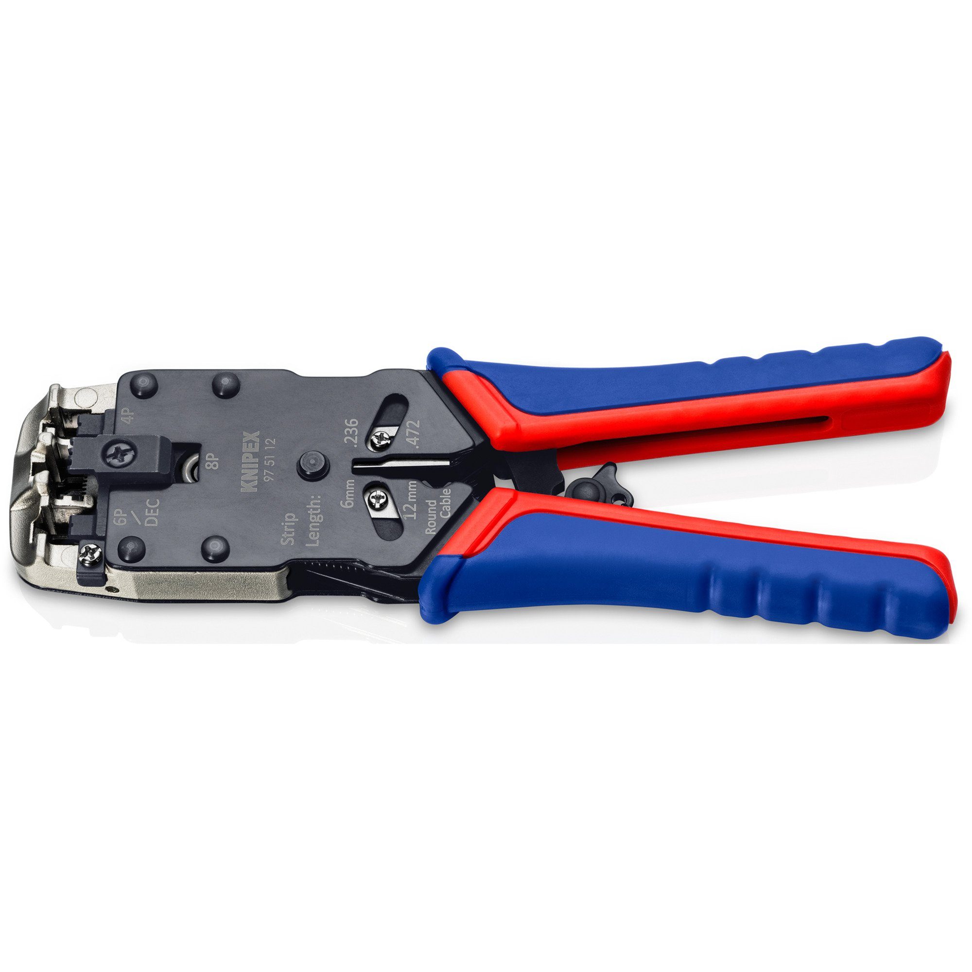 Knipex Crimpzange KNIPEX Crimpzange 97 51 12 SB, (RJ-10, RJ-11/12