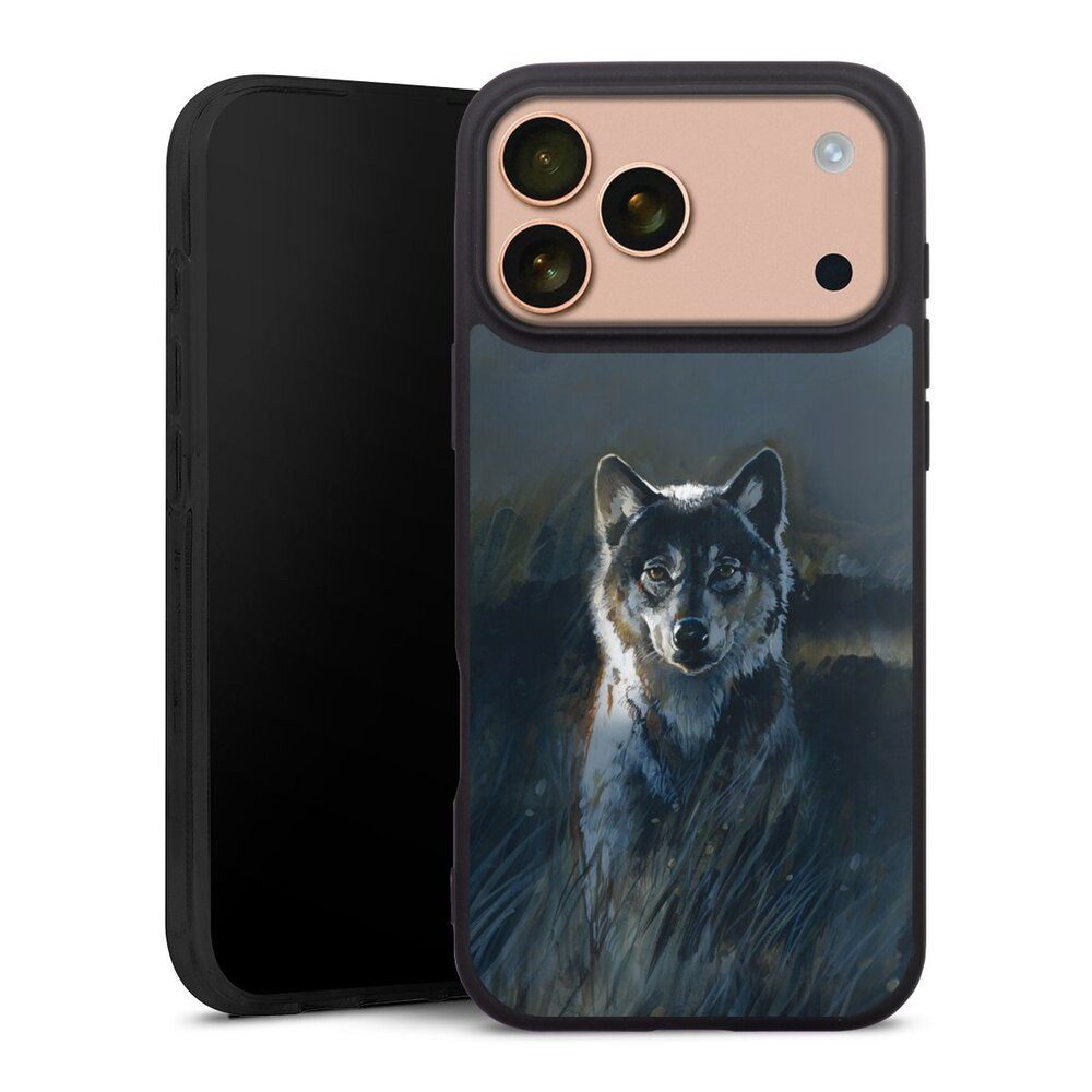 DeinDesign Handyhülle Wolf Natur Malerei Wolf 2, Apple iPhone 17 Pro Max Silikon Hülle Premium Case Handy Schutzhülle