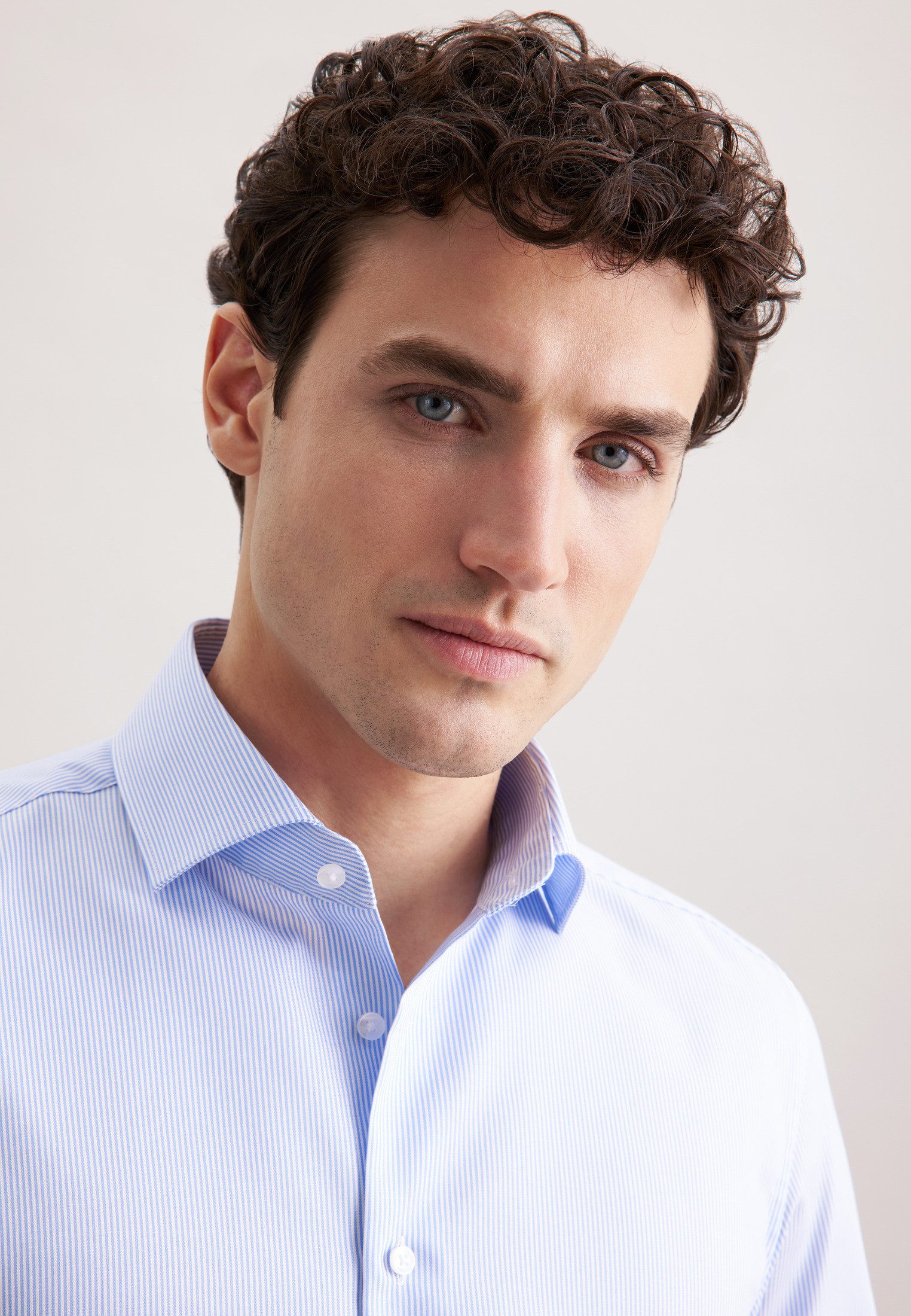 seidensticker Businesshemd Schwarze Rose Slim 1/1 Kentkragen Gestreift