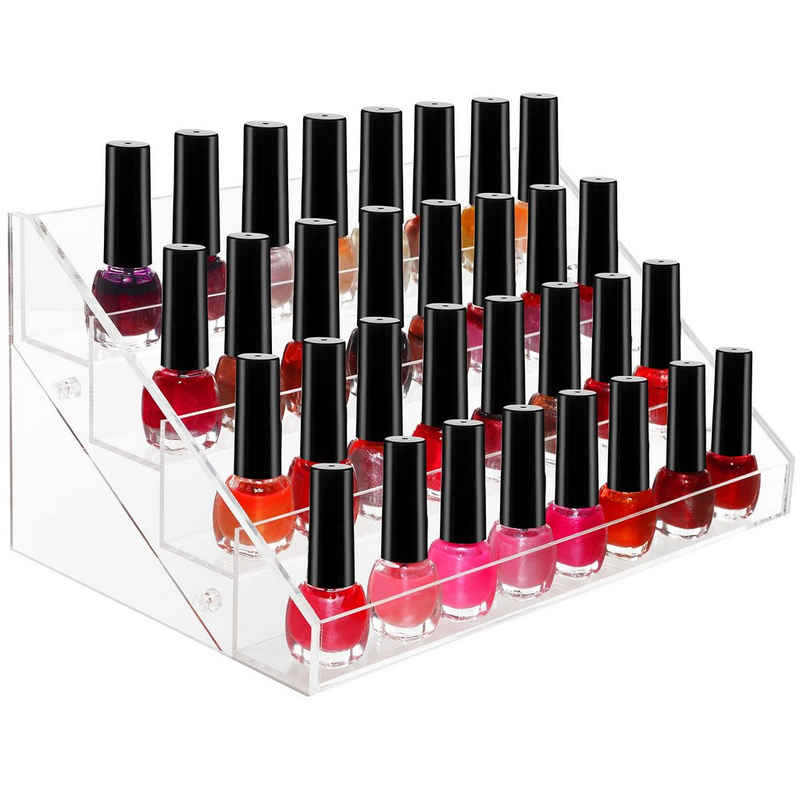 Kurtzy Organizer Nagellack Organizer mit 4 Fächern für die Aufbewahrung, 4 Stufen Nagellack Aufbewahrung Organizer