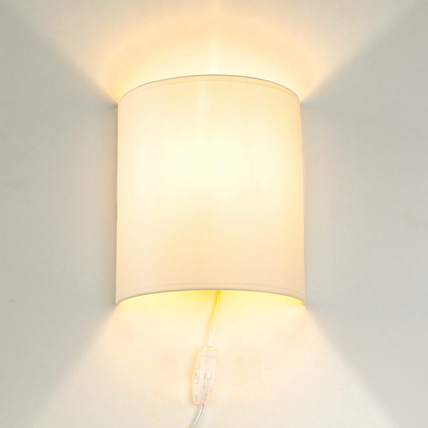 Licht-Erlebnisse Wandleuchte ALICE, ohne Leuchtmittel, in Wandlampe Lampe Creme Loft Wandlampe