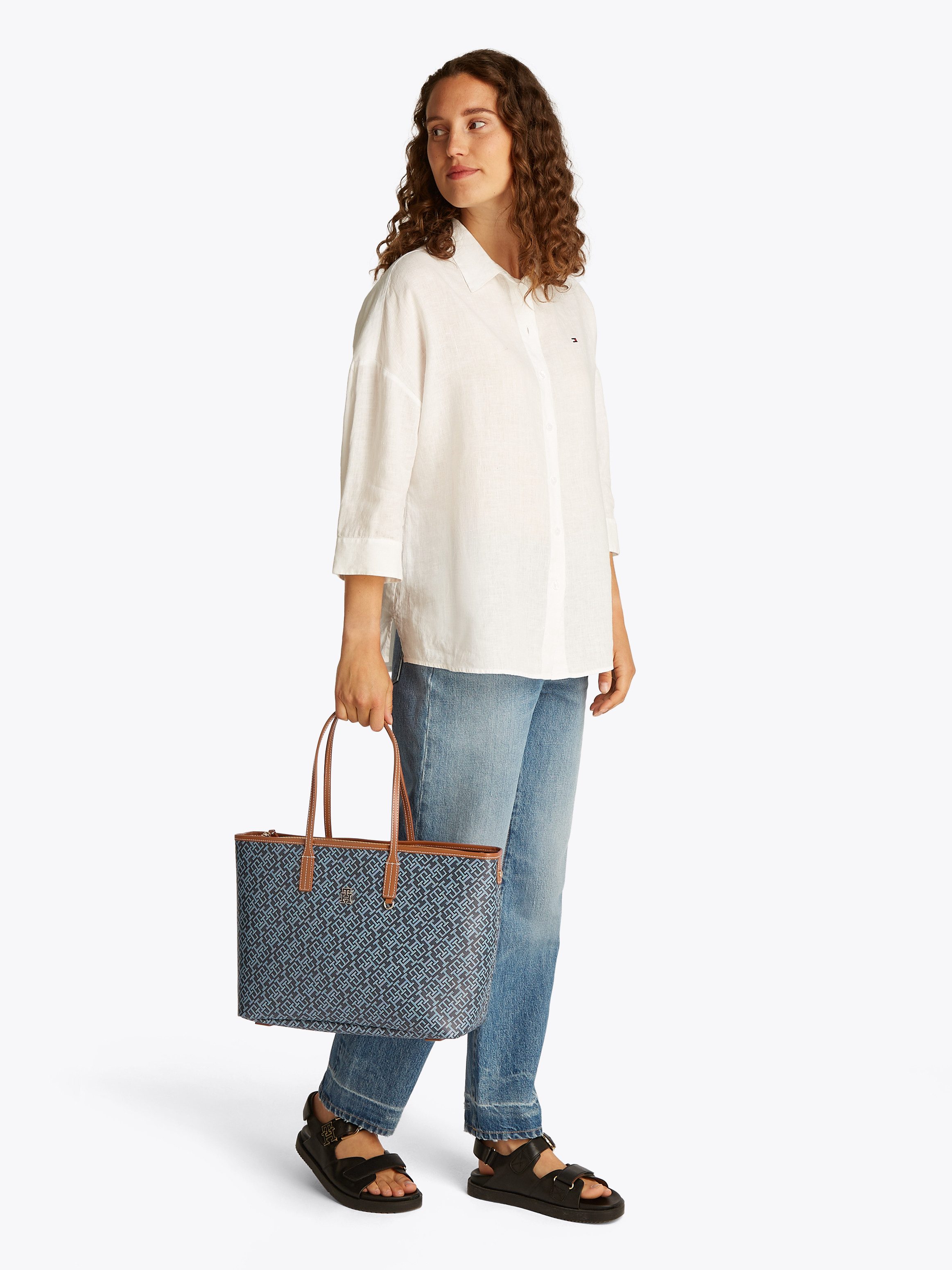 Tommy Hilfiger Tragetasche TH MONOPLAY TOTE LE, Damen Schultertasche, Henke günstig online kaufen