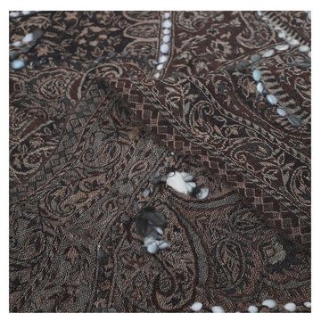 Casa Moro Mütze & Schal Orientalischer XXL Schal Langschal 29B 70x180 cm, Premium-Qualität (Handmade Pashmina mit Paisley-Muster) Winter-Schal handgenäht aus Naturfaser, A902C29B