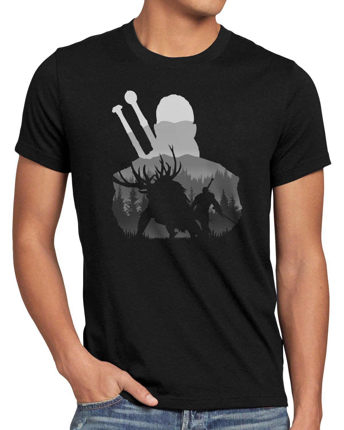 style3 T-Shirt witcher geralt riva hexer wolf gwynbleidd vesemir ciri yennefer triss