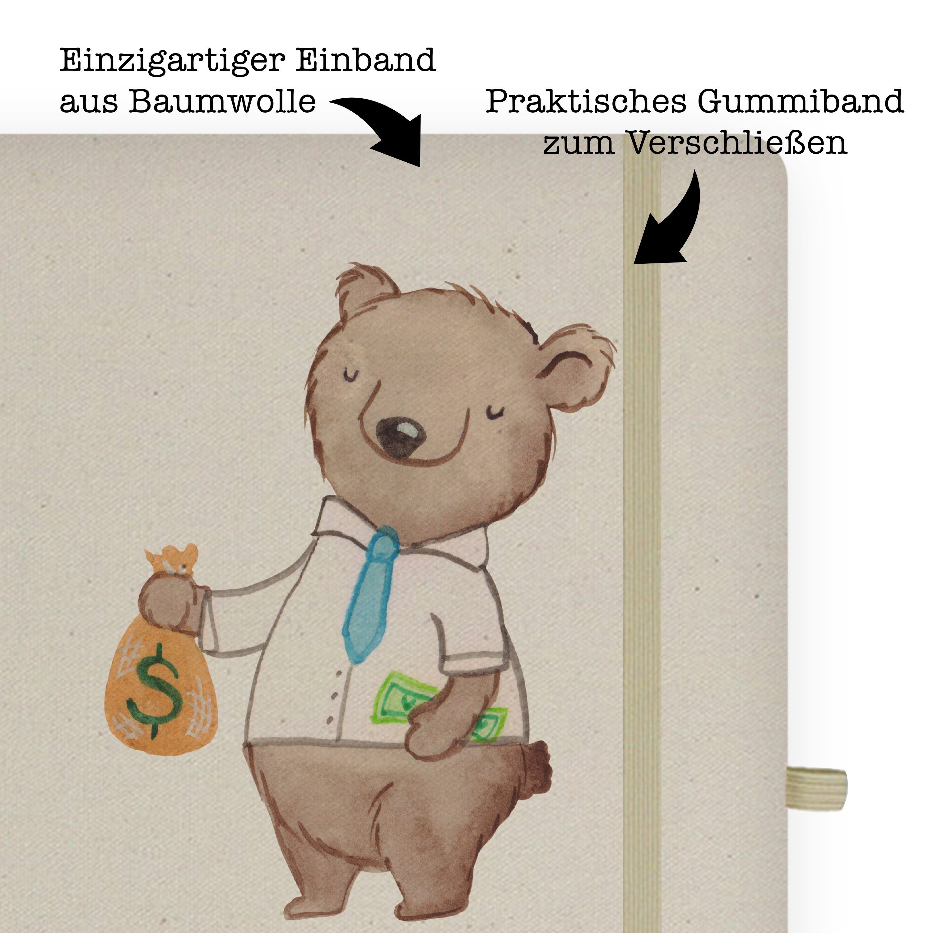 & Geschenk, - & - Rente, Mr. Mr. Panda Ausbildung, Adressbu Notizbuch Panda Herz Transparent Mrs. Bänker Mrs. mit