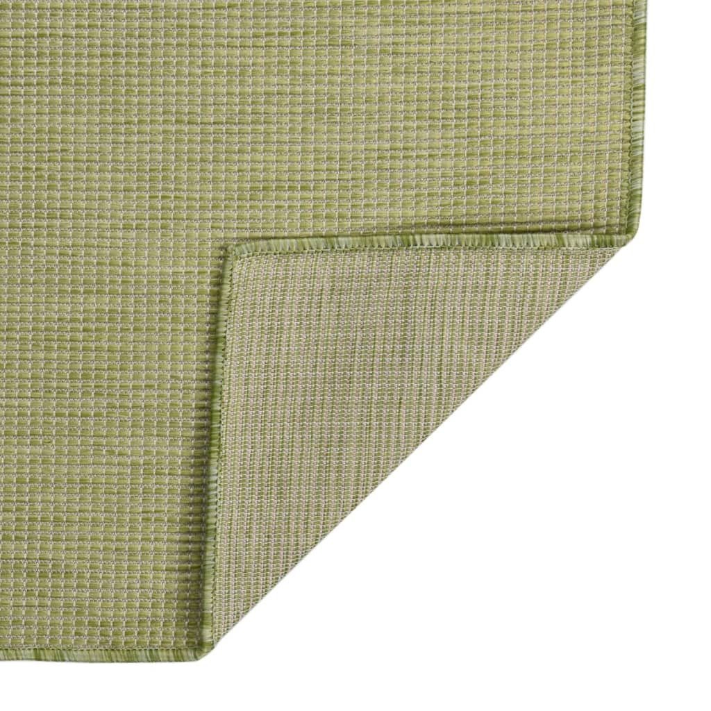 vidaXL Outdoorteppich 200 x 280 cm Outdoor-Teppich Flachgewebe 200x280 cm Grün, Flachgewebe, Höhe: 280 mm