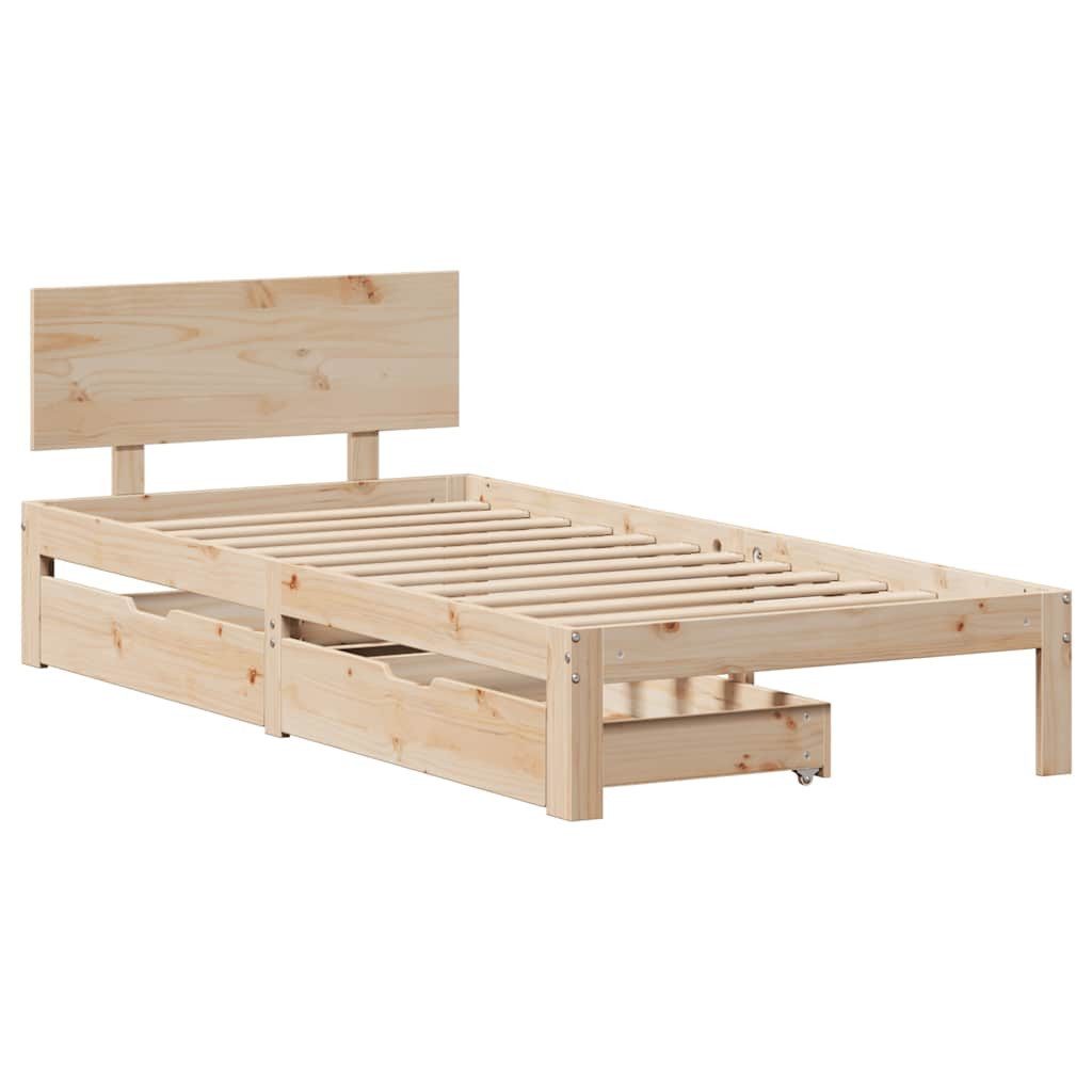 vidaXL Bett Massivholzbett mit Schubladen 90x200 günstig online kaufen
