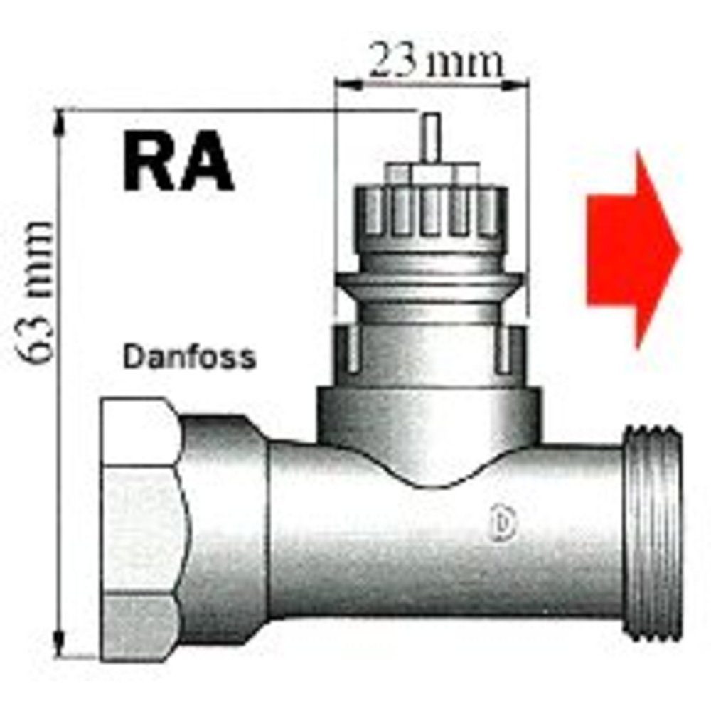 Heizkörperthermostat 700101 Heizkörper-Ventil-Adapter Passend Danfoss für Heizkörper RA