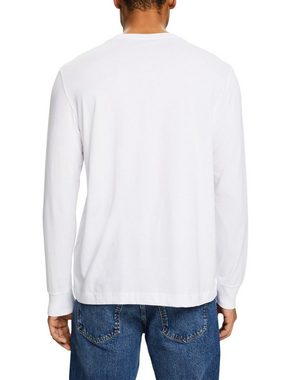 Esprit Langarmshirt Jersey-Top im Henley-Stil (1-tlg)