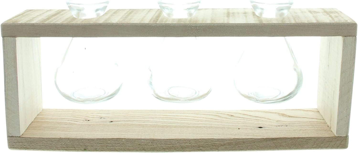 Dekoleidenschaft Tischvase mit Vasenhalter "Wood" aus günstig online kaufen