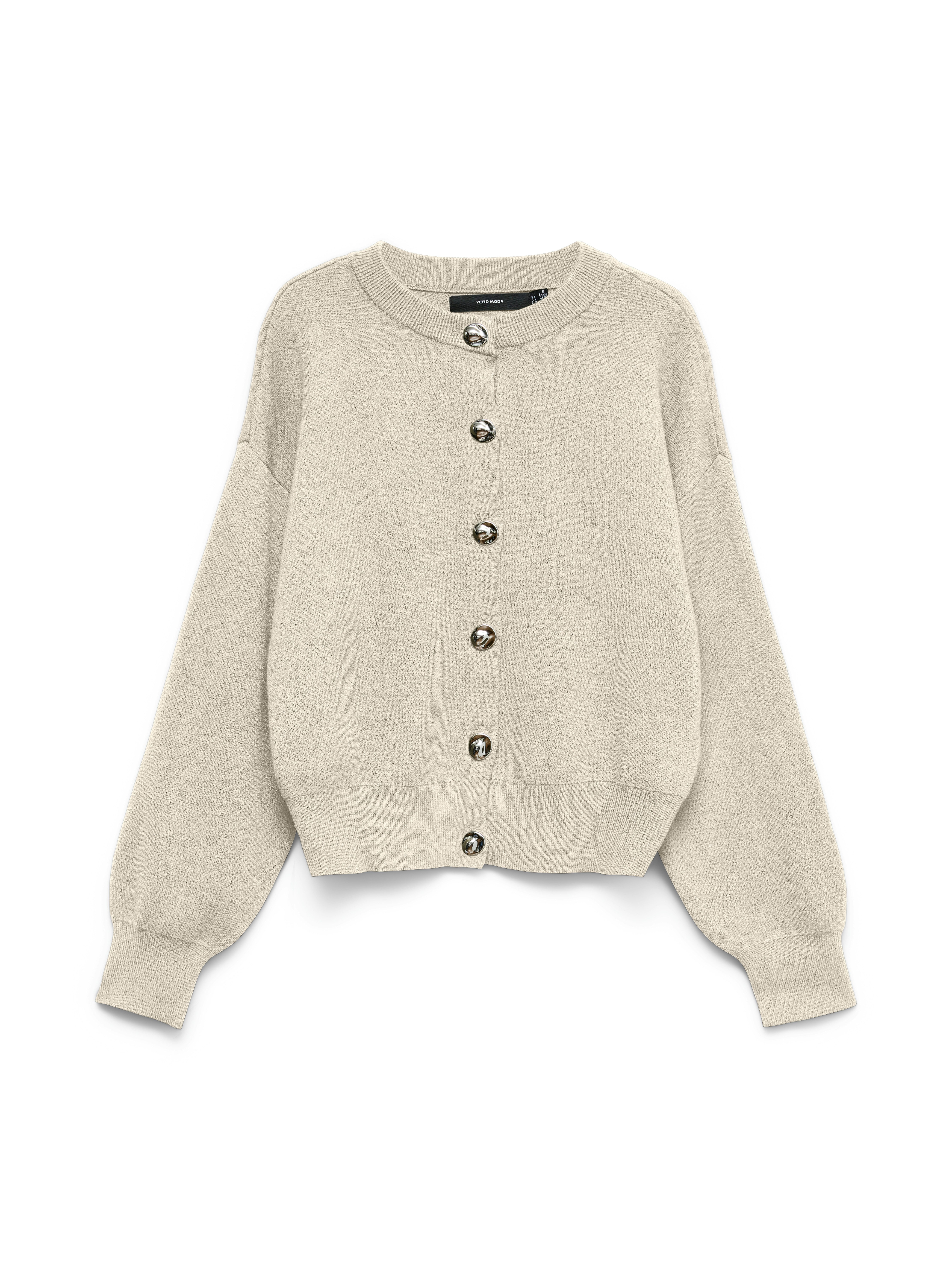 Vero Moda Strickjacke VMNOELLA LS O-NECK CARDIGAN BOO Materialmix