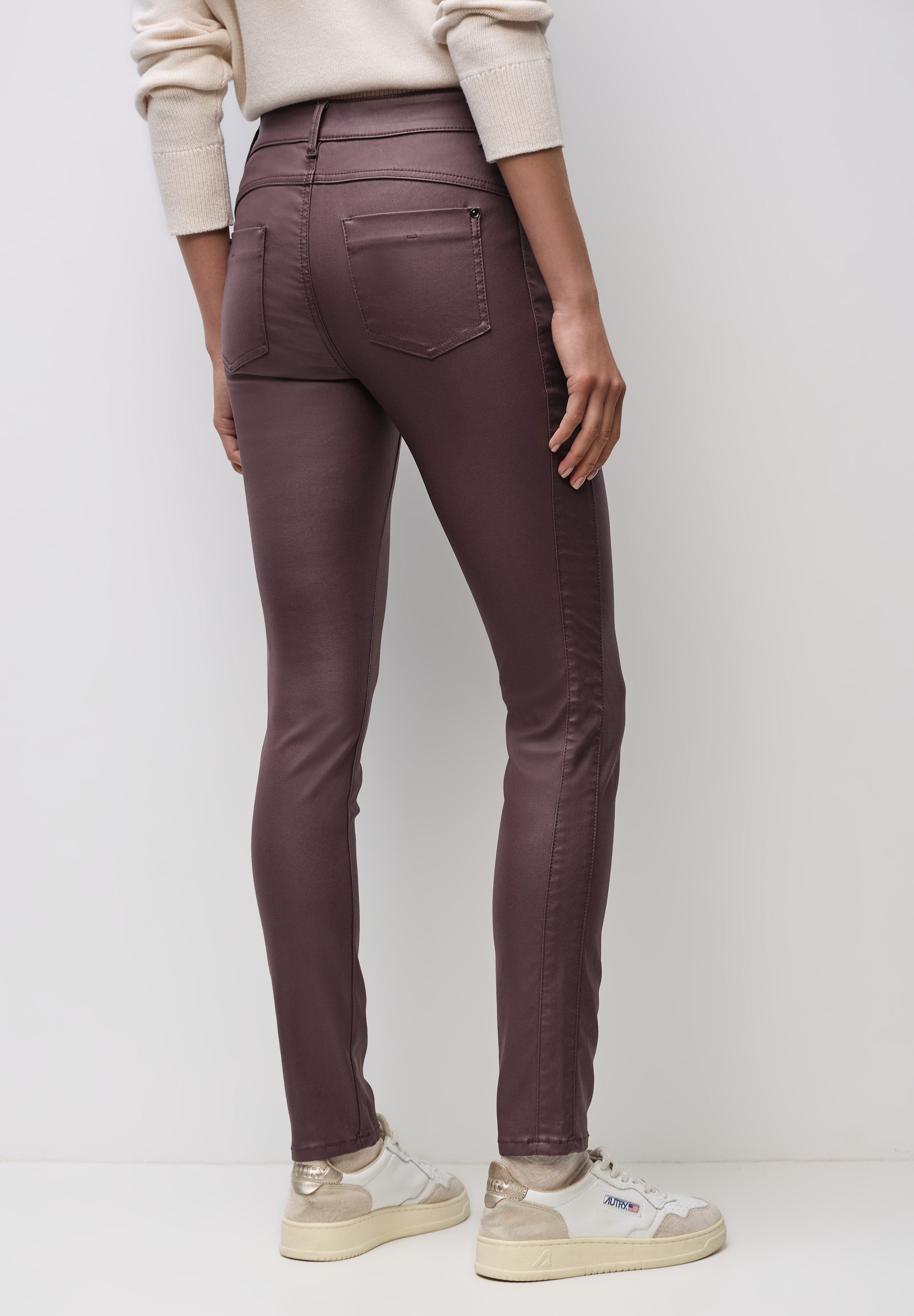 STREET ONE Lederimitathose Middle Waist