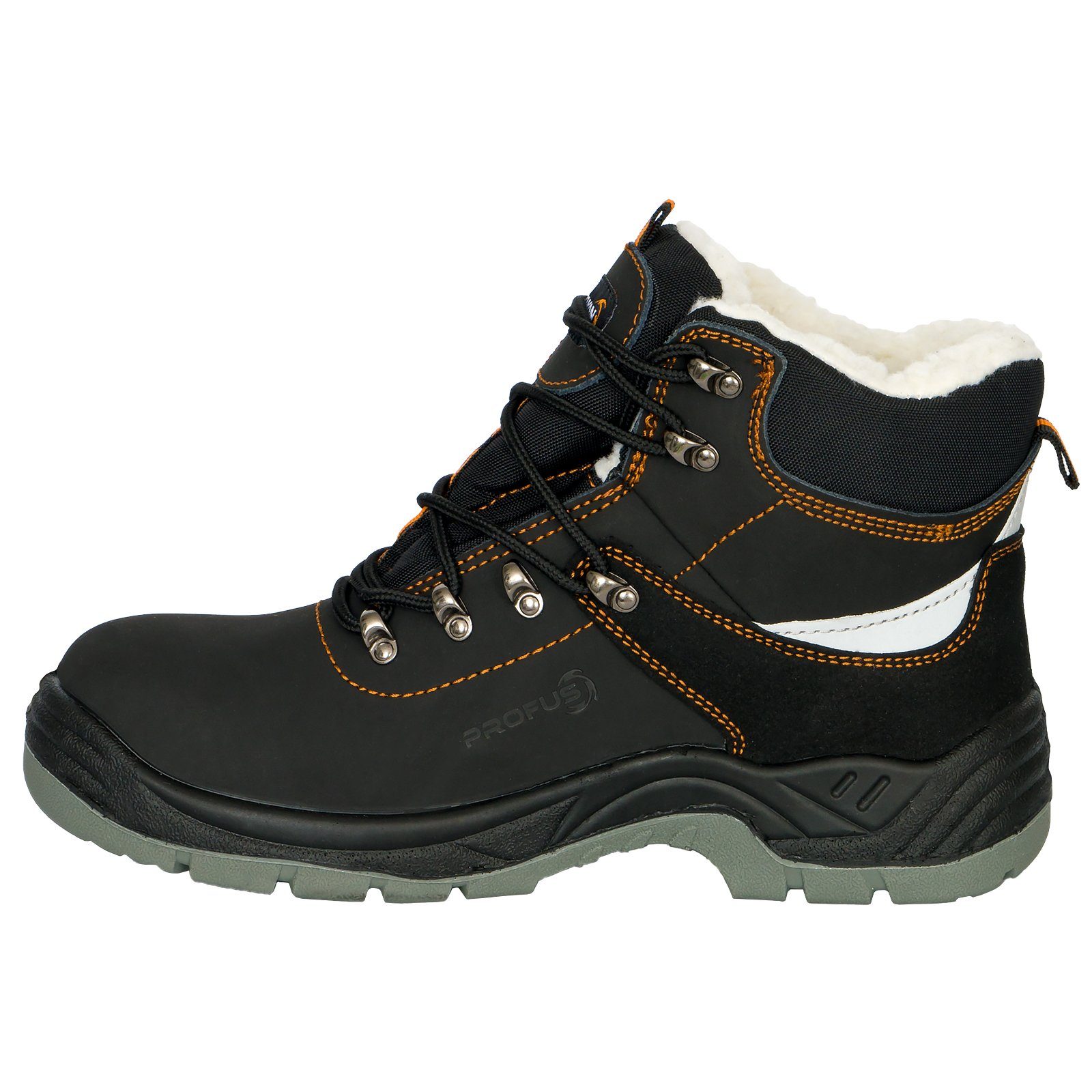 Profus Arbeitsstiefel gefüttert Sicherheitsstiefel Warme Arbeitsschuhe S3 Arbeitsschuh