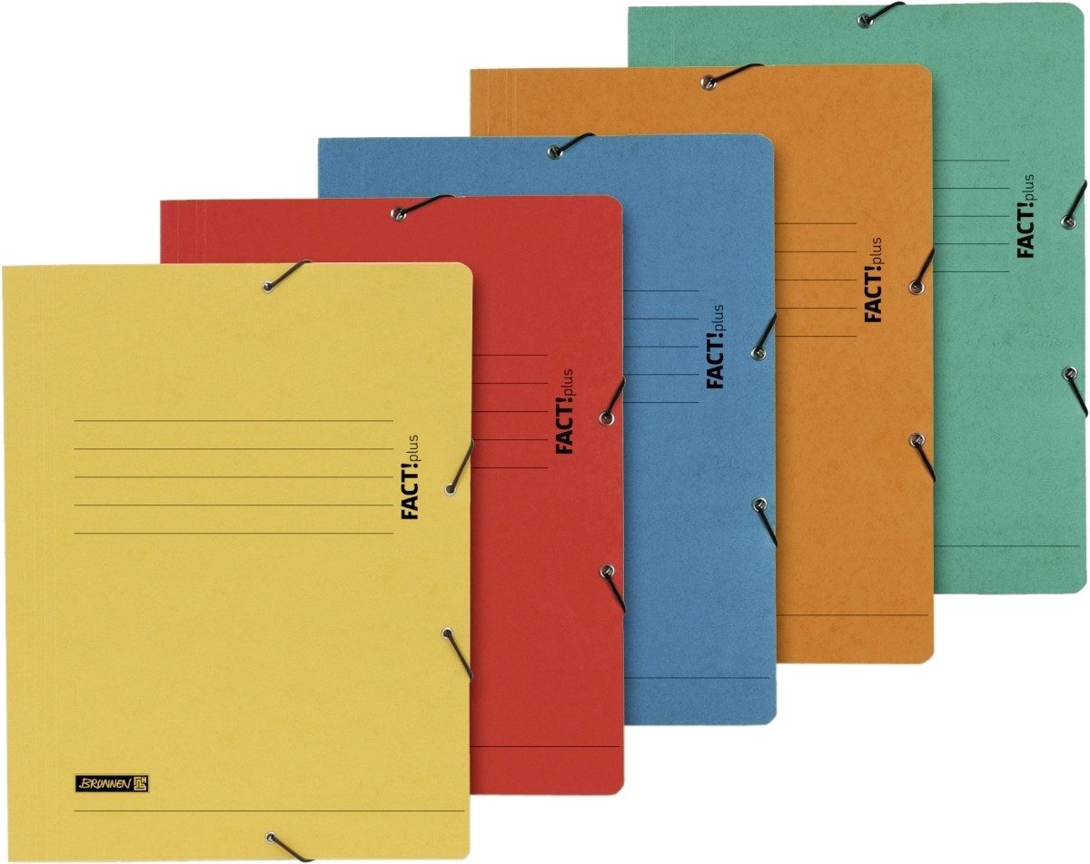 Fächermappe Sammelmappe FACT!plus A4 Karton 375g/qm farbig sortiert