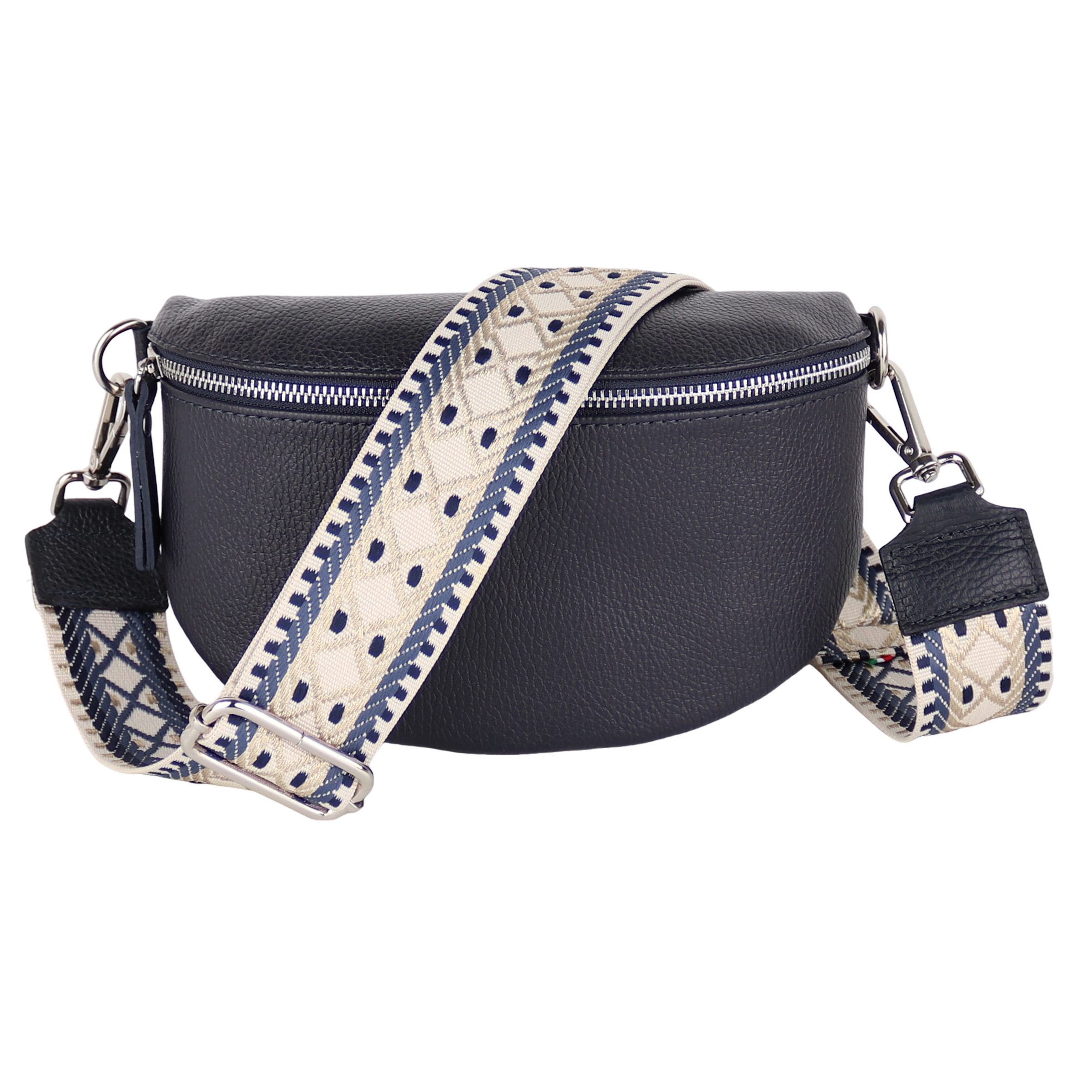 Bauchtasche Damen, Echtleder, Made in Italy, Umhängetasche, Brusttasche