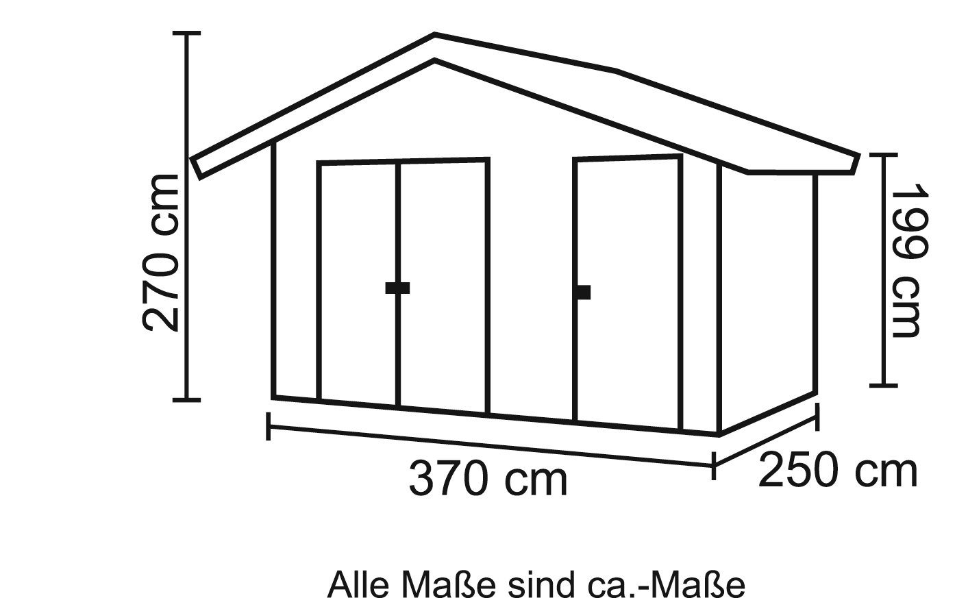 BxT: 420x310 weka cm Gr.2, Gartenhaus