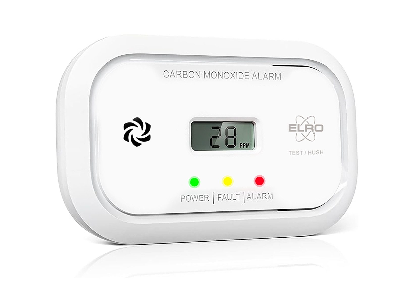 Elro CO-Melder (LCD, Kohlen-Monoxid Melder CO Messer Warngerät Warnmelder Warner Kaminofen)