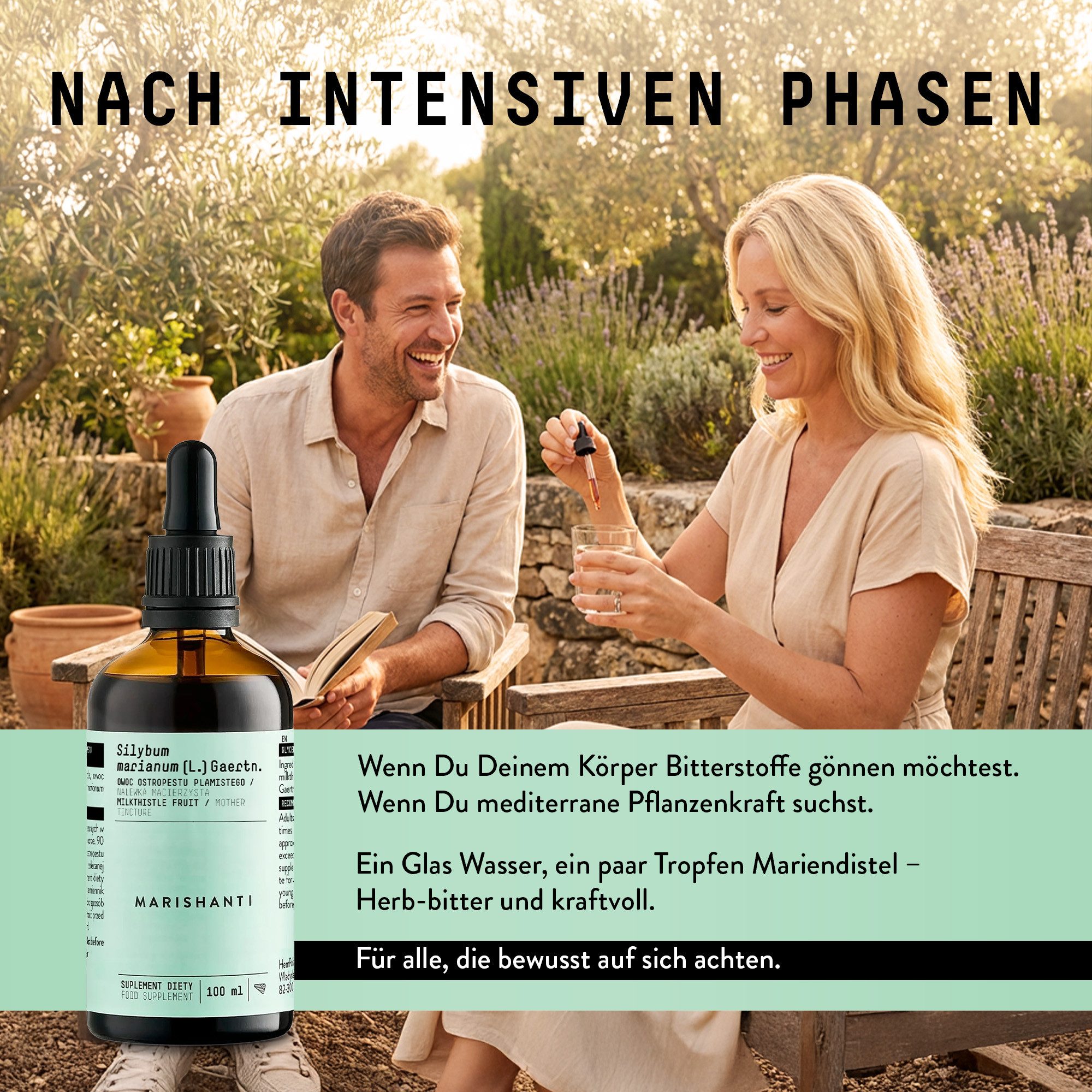 MARISHANTI Mariendistel Extrakt – alkoholfreie Tropfen, als pflanzliche Tinktur aus (Silybum marianum) à 100 ml, – Vegan