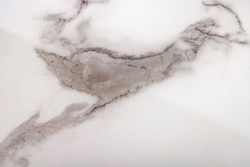 riess-ambiente Beistelltisch BOUTIQUE 50cm weiß / schwarz (Einzelartikel, 1-St), Wohnzimmer · Kristallglas · Metall · rund · Marmor-Dekor · Barock