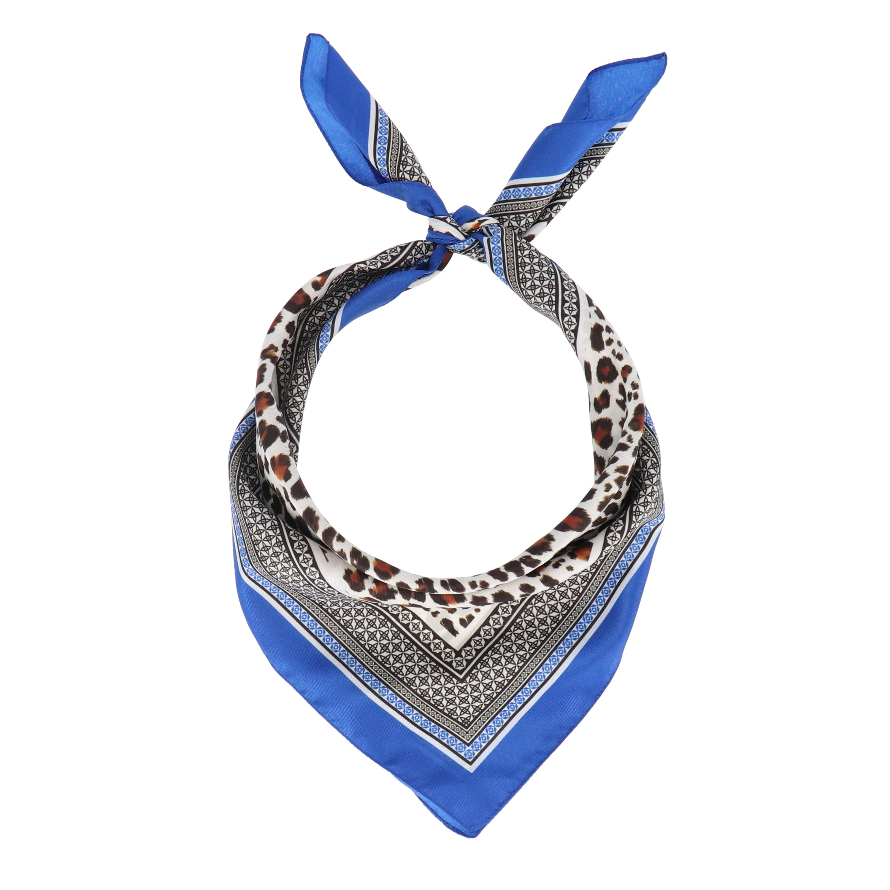 halsüberkopf Accessoires Modetuch Animal, Leoprint mit brillanter Farbbordüre