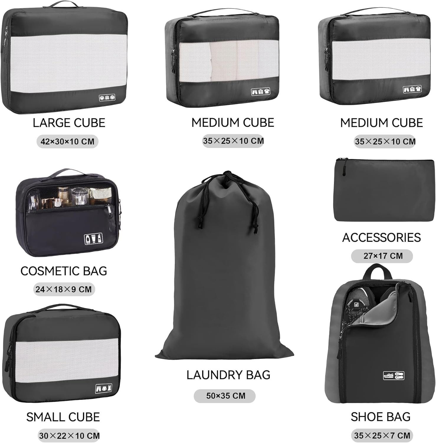 Coonoor Kofferorganizer Koffer Organizer Set 8-tlg. günstig online kaufen